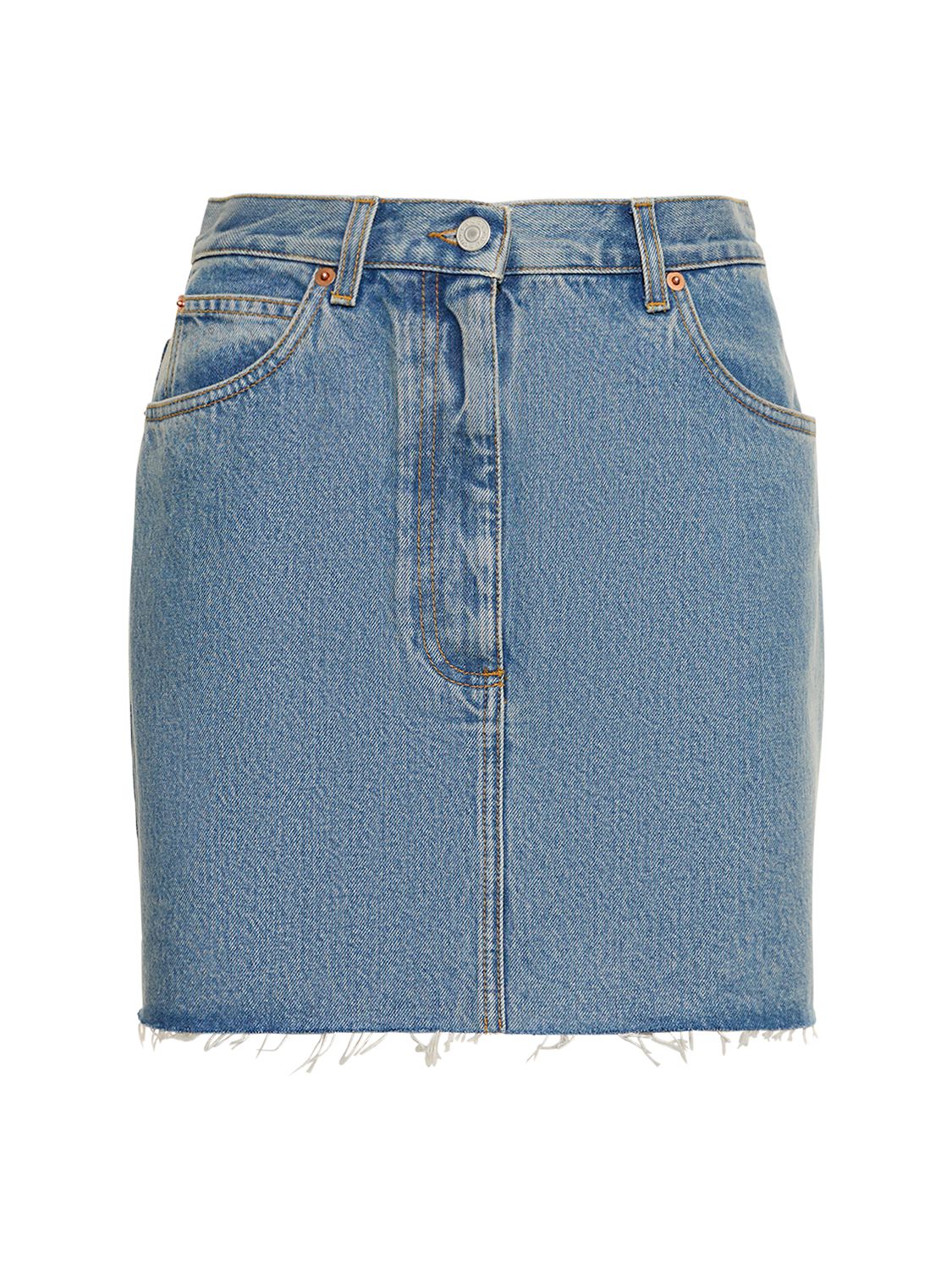 GUCCI COTTON DENIM SKIRT