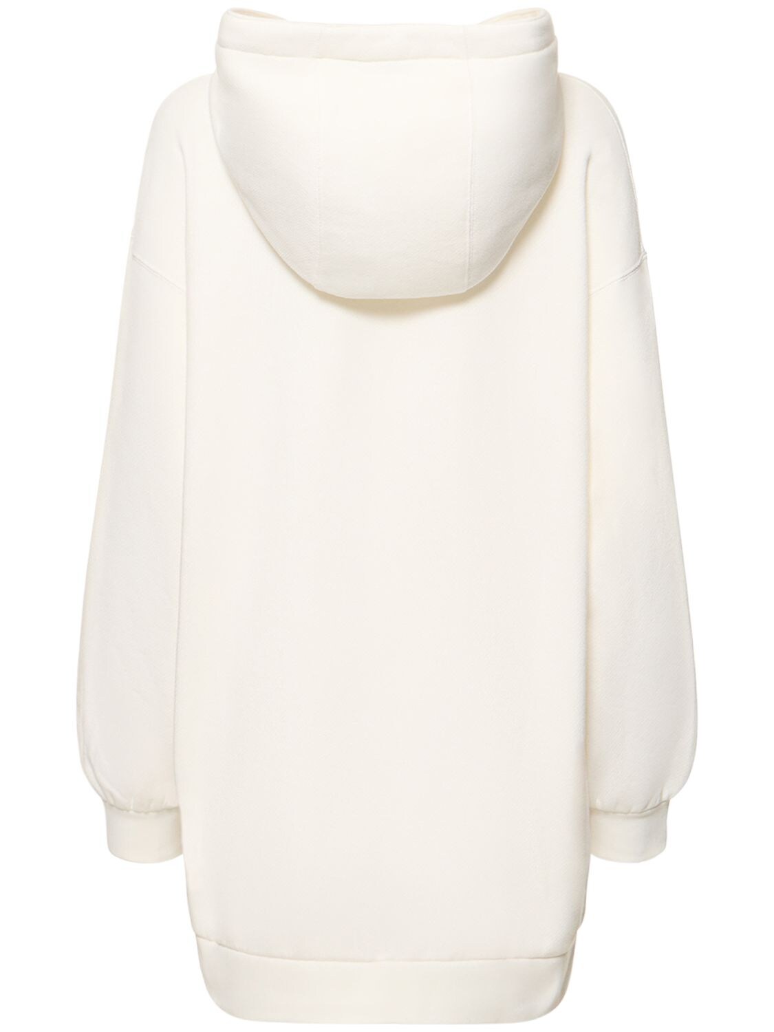 Shop Gucci Oversized Cotton Jersey Hoodie In Off White