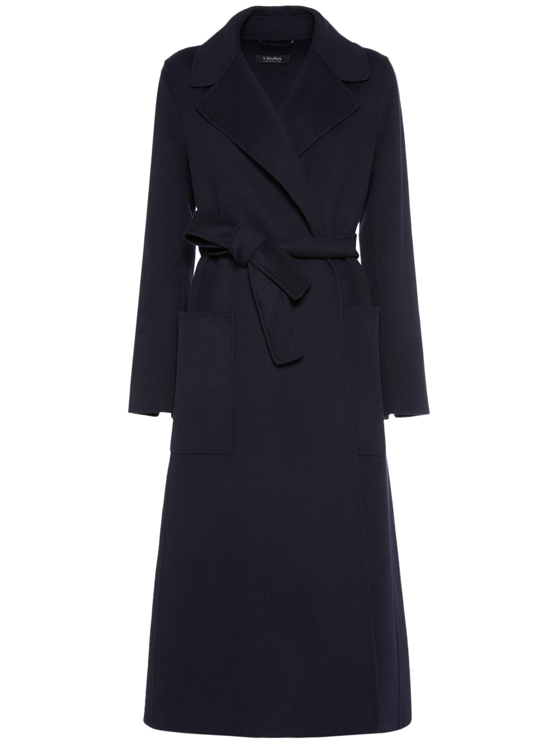 'S MAX MARA PAOLORE DOUBLE WOOL BELTED LONG COAT