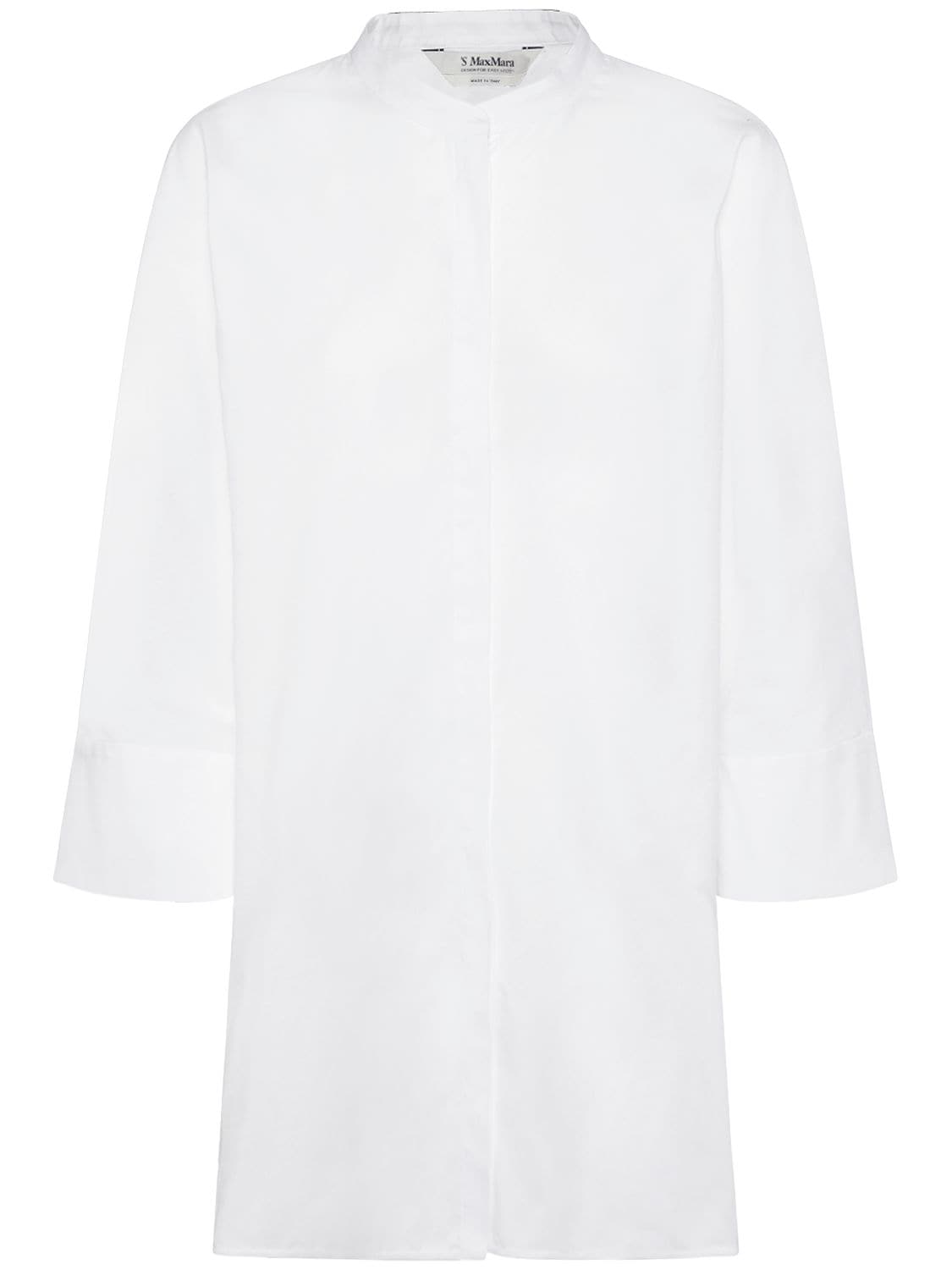 's Max Mara Cleofe Oxford Cotton Kimono Shirt In White | ModeSens