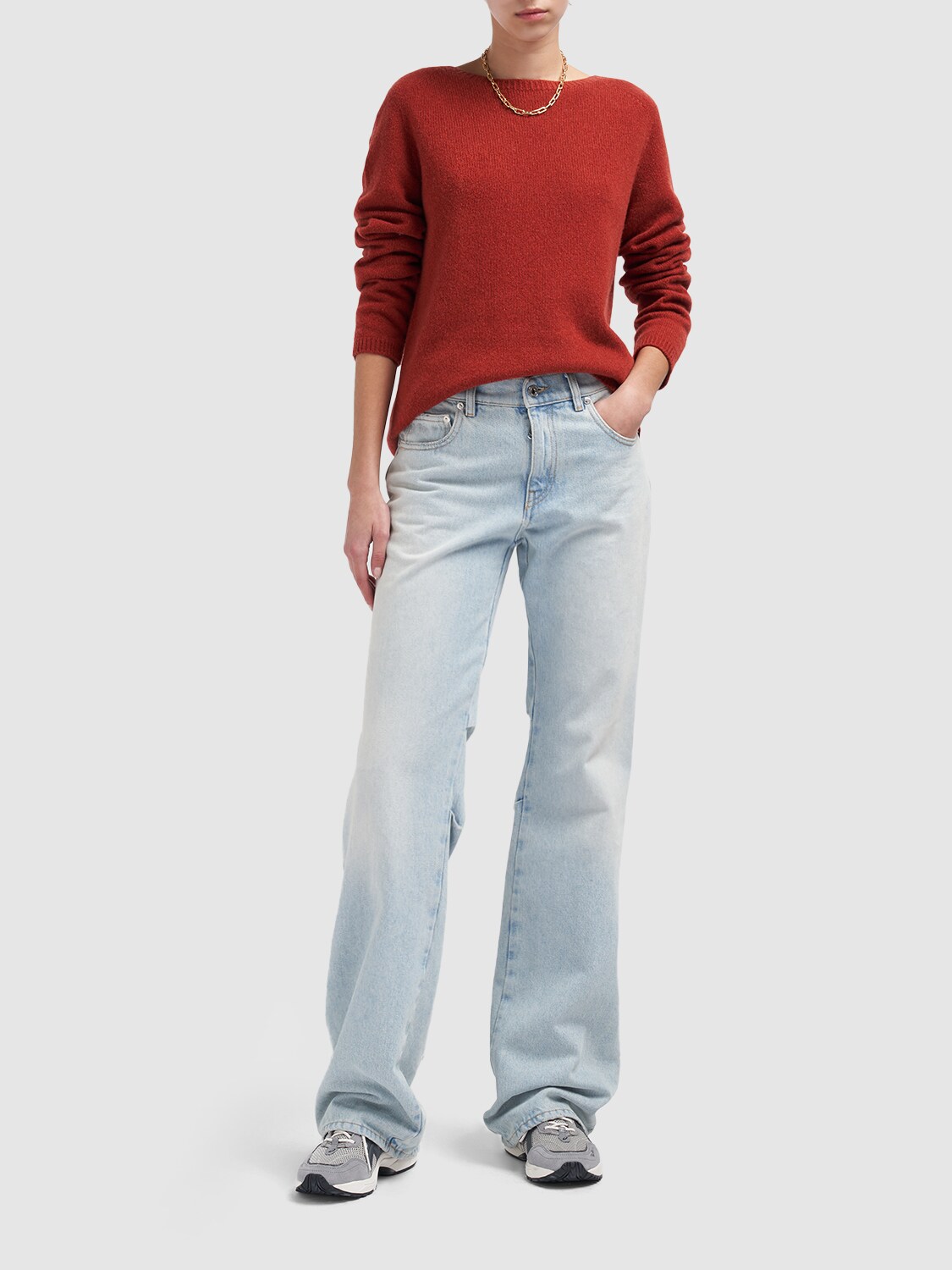 'S MAX MARA GIORI CASHMERE BLEND CREWNECK SWEATER 