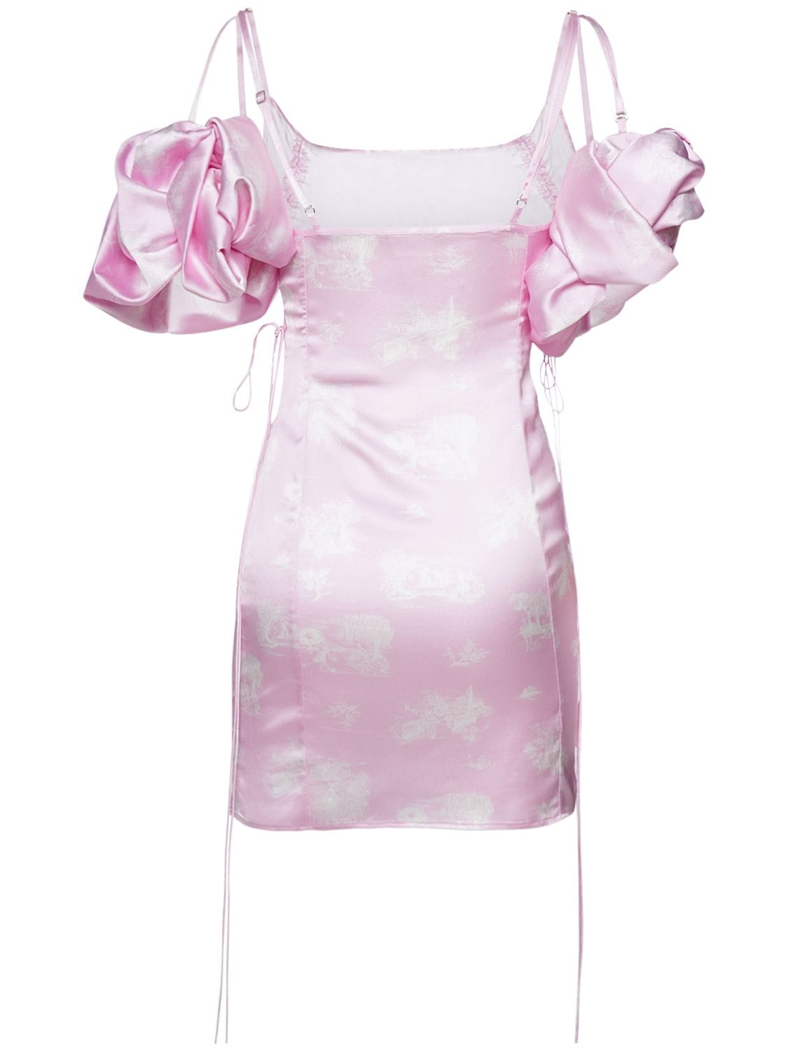 Shop Jacquemus La Mini Robe Chouchou Satin Mini Dress In Multicolor