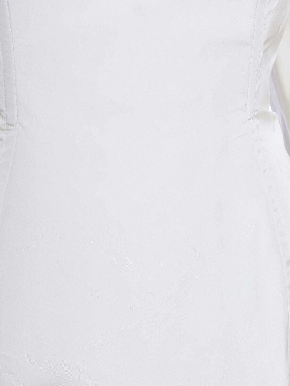 Shop Jacquemus La Robe Taffetas Crepe Mini Dress In White
