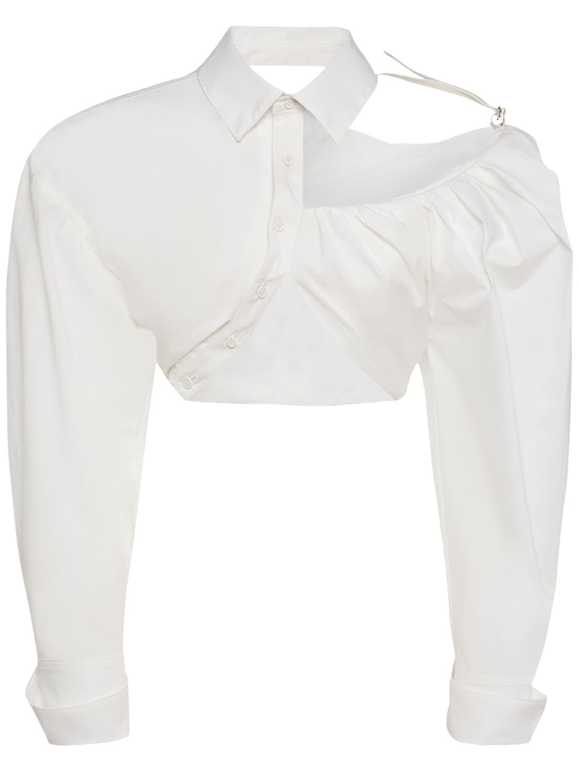 La Chemise Galliga Cotton Crop Shirt – WOMEN > CLOTHING > SHIRTS