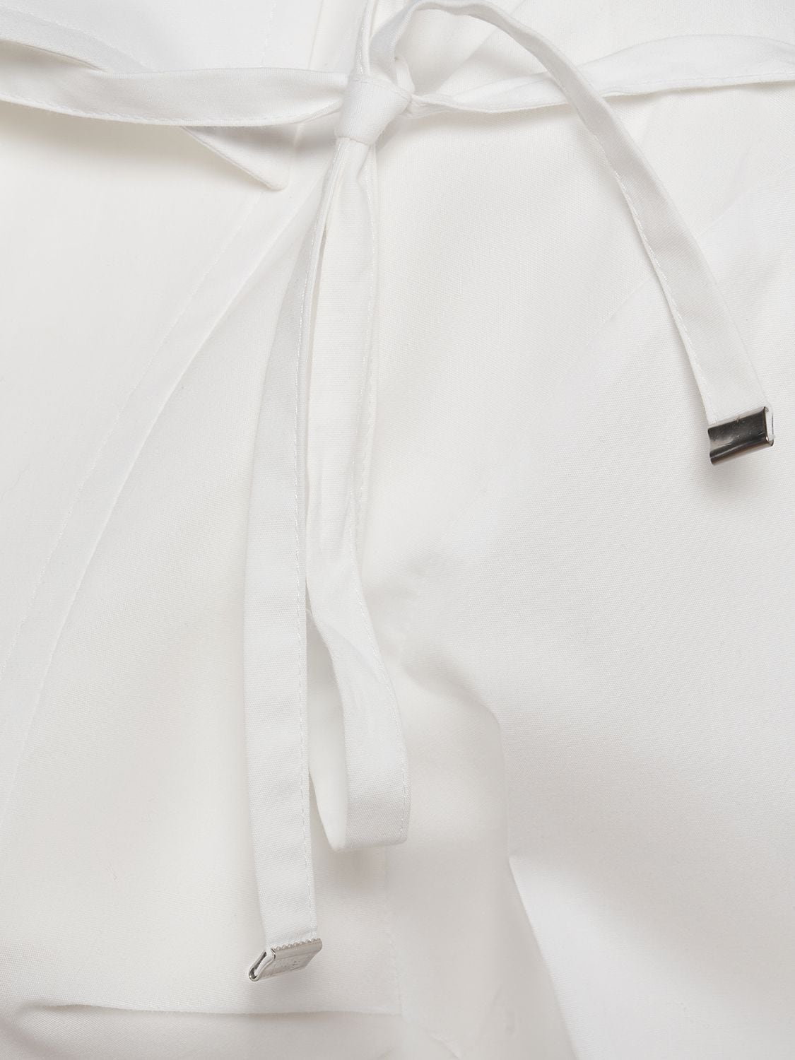 Shop Jacquemus La Chemise Ruban Cotton Shirt W/ Laces In White