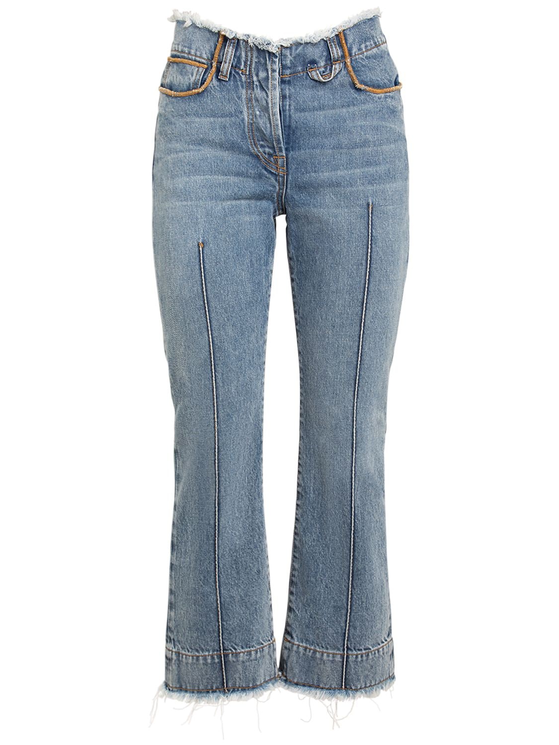 Jacquemus Le Haut De Nimes Straight Denim Jeans In Light Blue Tabac