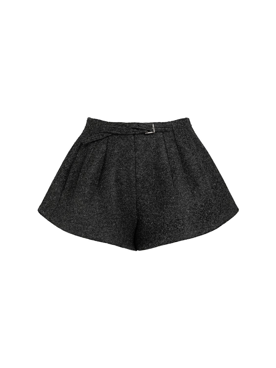 Le Short Boule Felt Raglan Belted Shorts – WOMEN > CLOTHING > SHORTS