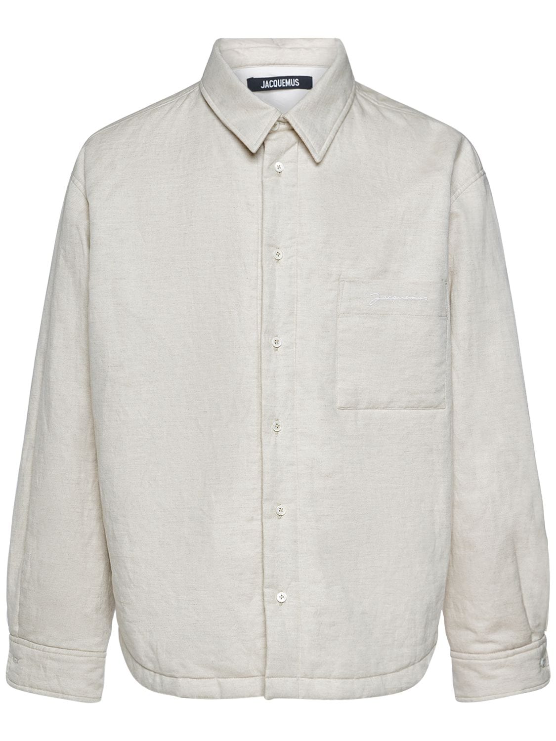 Jacquemus La Chemise Boulanger Cotton Shirt In Light Beige