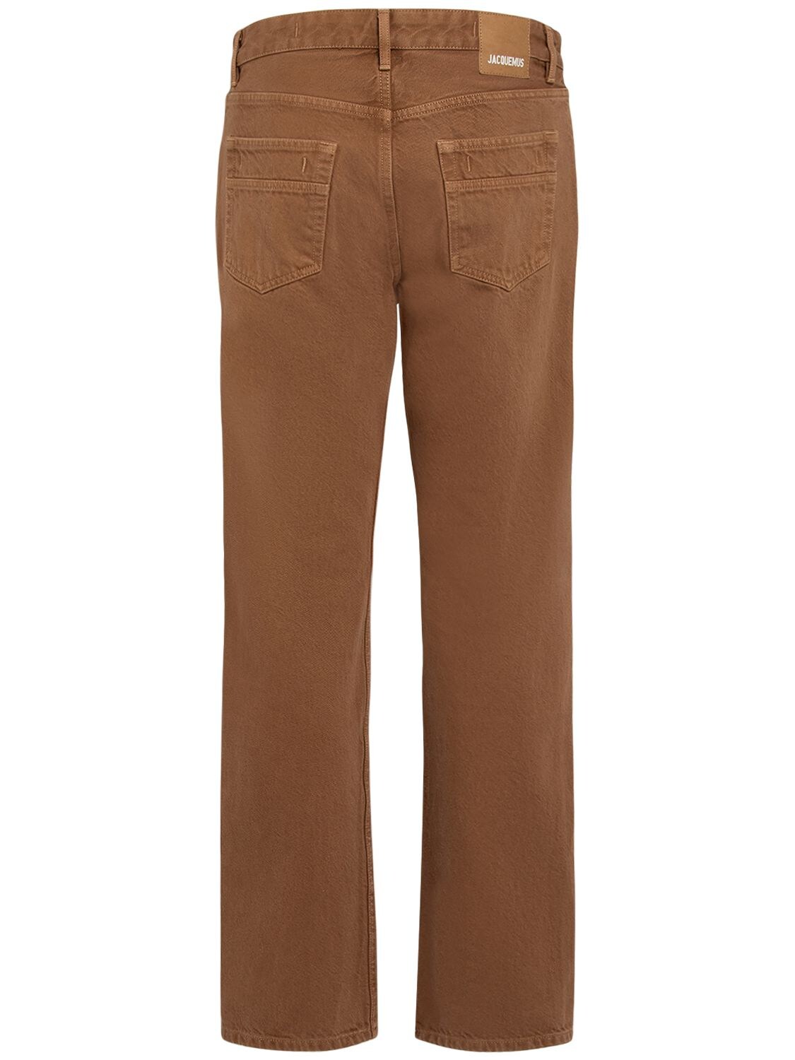 Shop Jacquemus Le De-nimes Fresa Cotton Jeans In Camel,beige