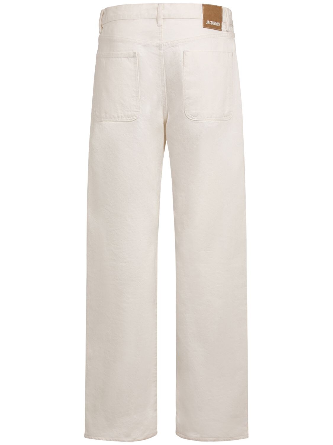 Shop Jacquemus Le De-nimes Suno Cotton Jeans In White