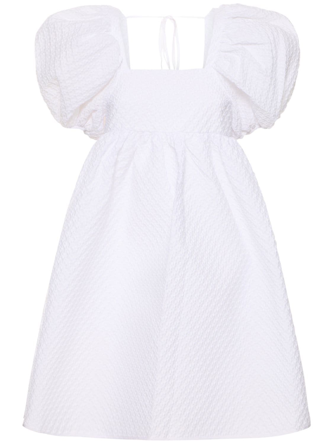 CECILIE BAHNSEN Tilde Matelassé Cotton Blend Mini Dress