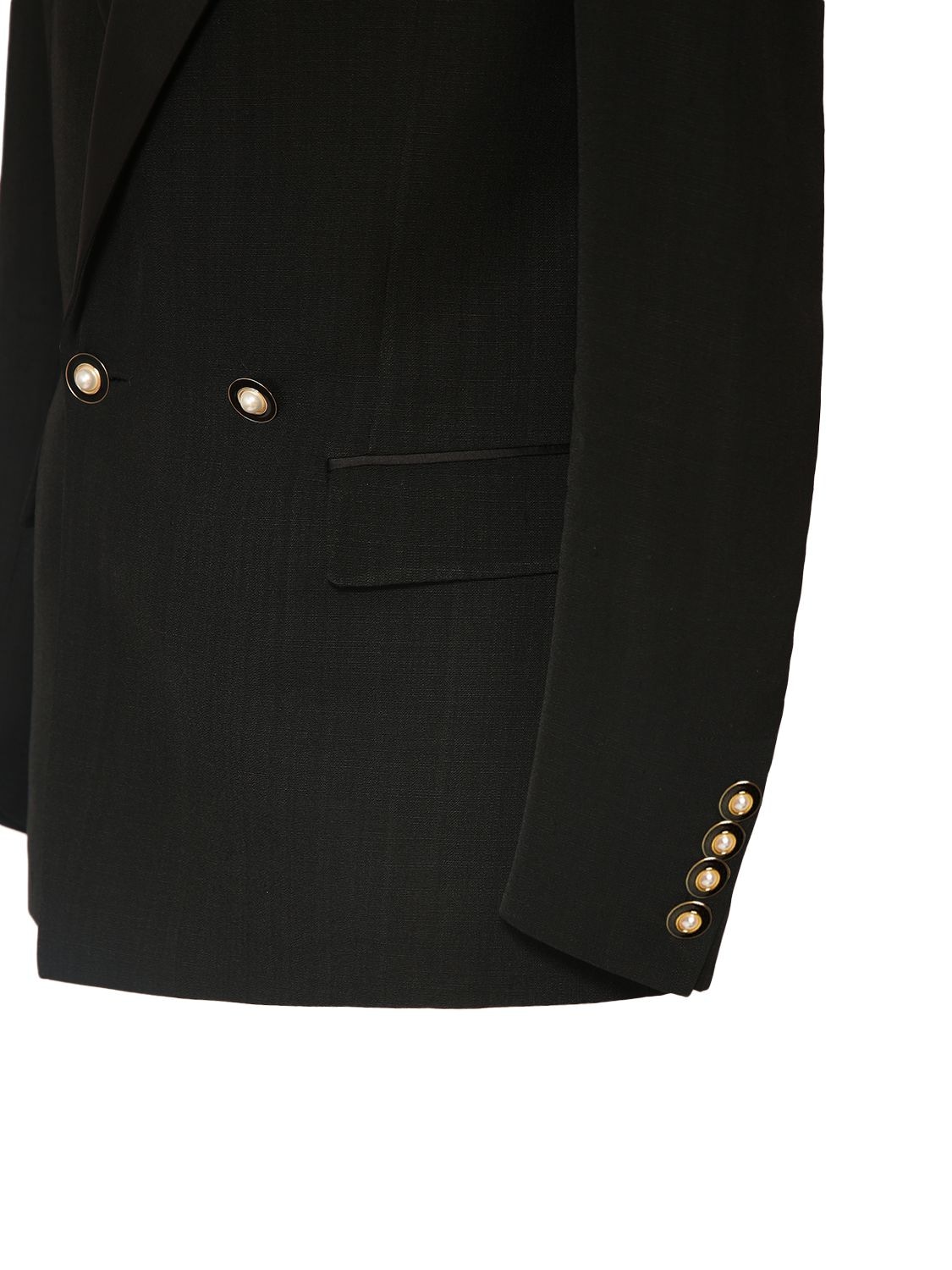 Shop Casablanca Viscose & Silk Tuxedo Jacket In Black