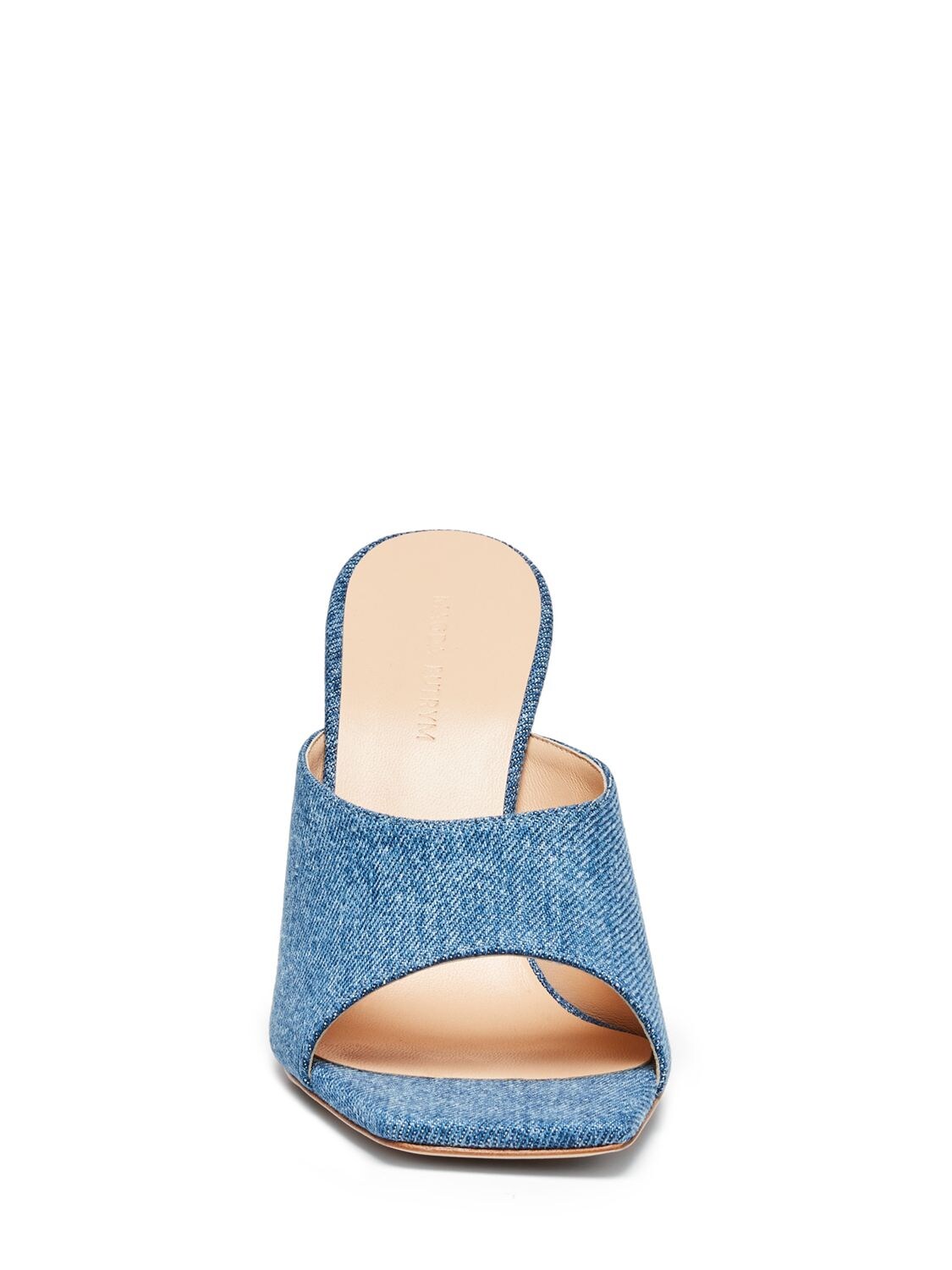 Shop Magda Butrym 105mm Denim Mule Sandals In Blue