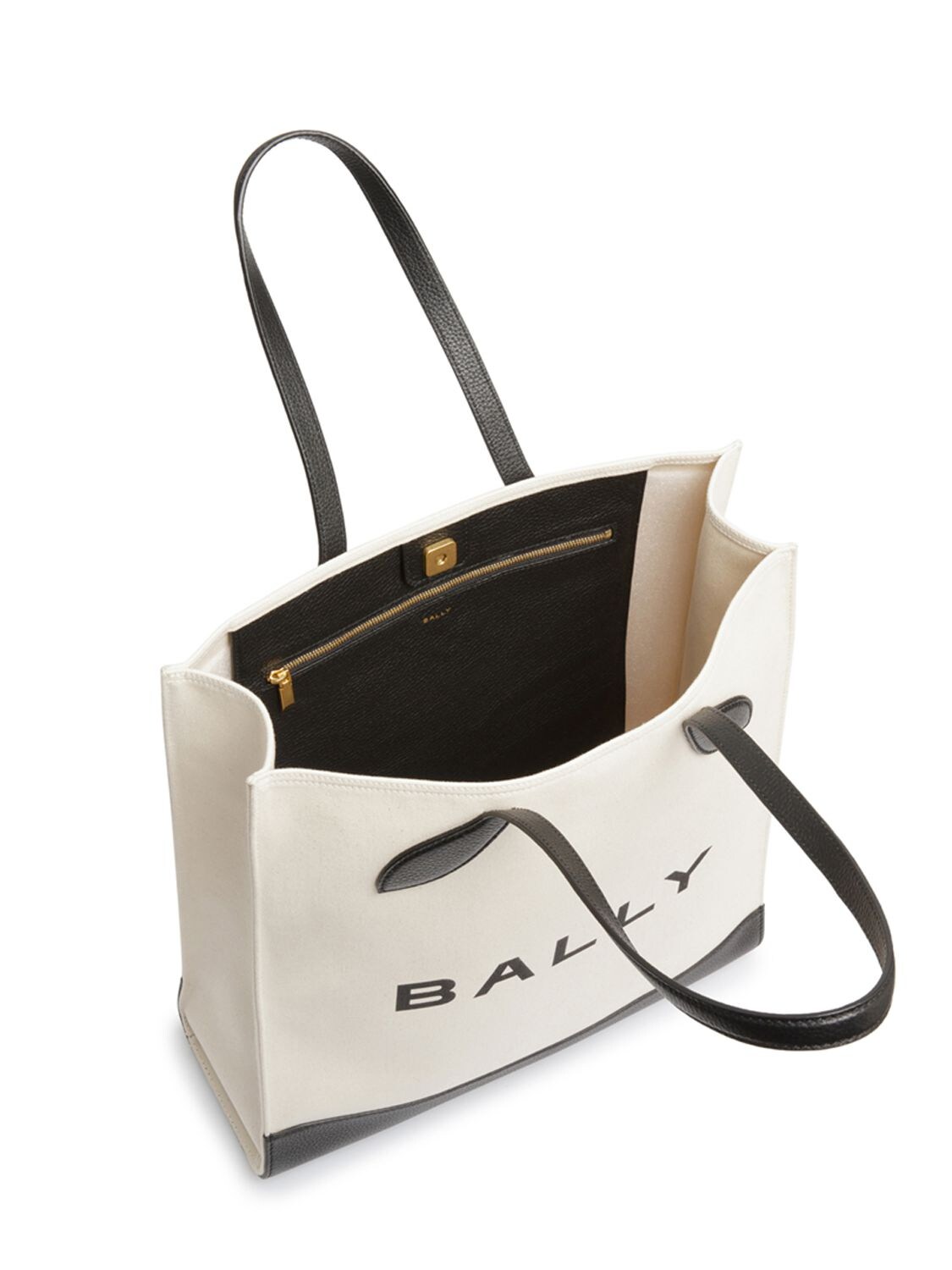 Shop Bally Ns Bar Keep On Organic Cotton Bag In Natural,black