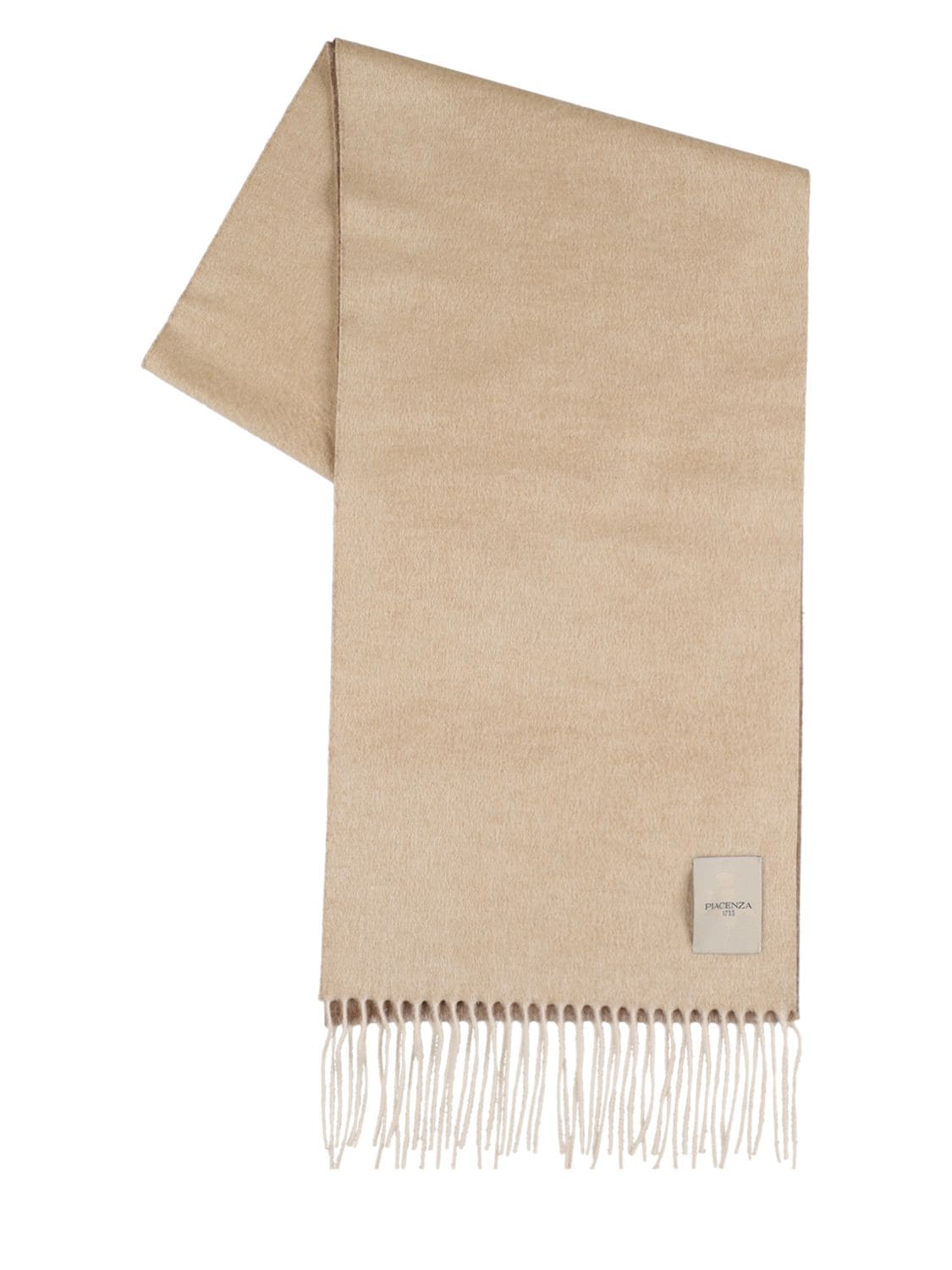 Piacenza Cashmere Mirror Silk & Cashmere Knit Scarf In Natural