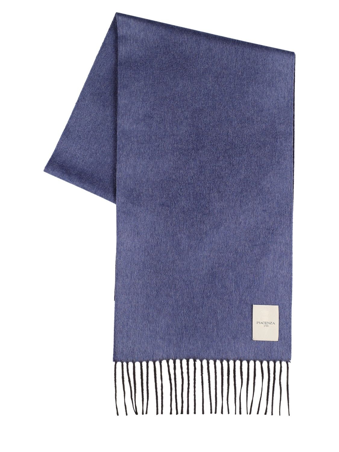 Piacenza Cashmere Mirror Silk & Cashmere Knit Scarf In Blue