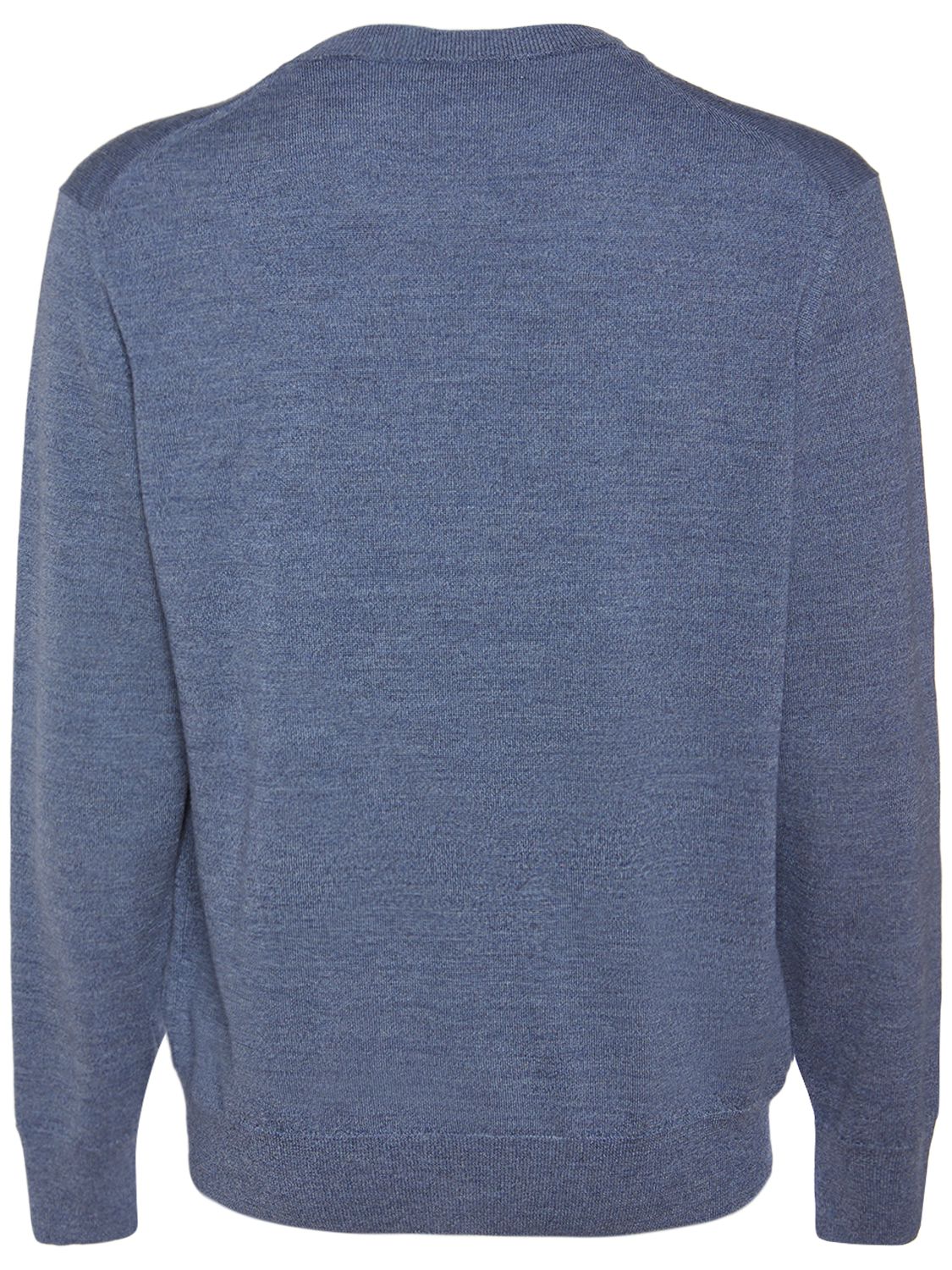 Shop Etro Roma Wool Crewneck Sweater In Light Blue
