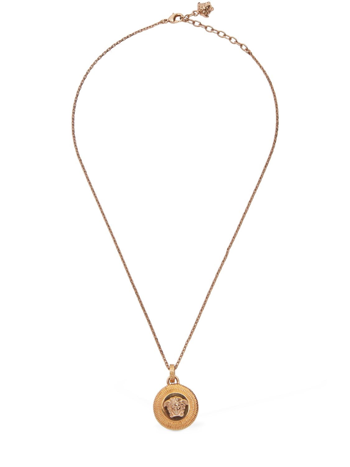 Versace Medusa Tribute Charm Necklace In Gold