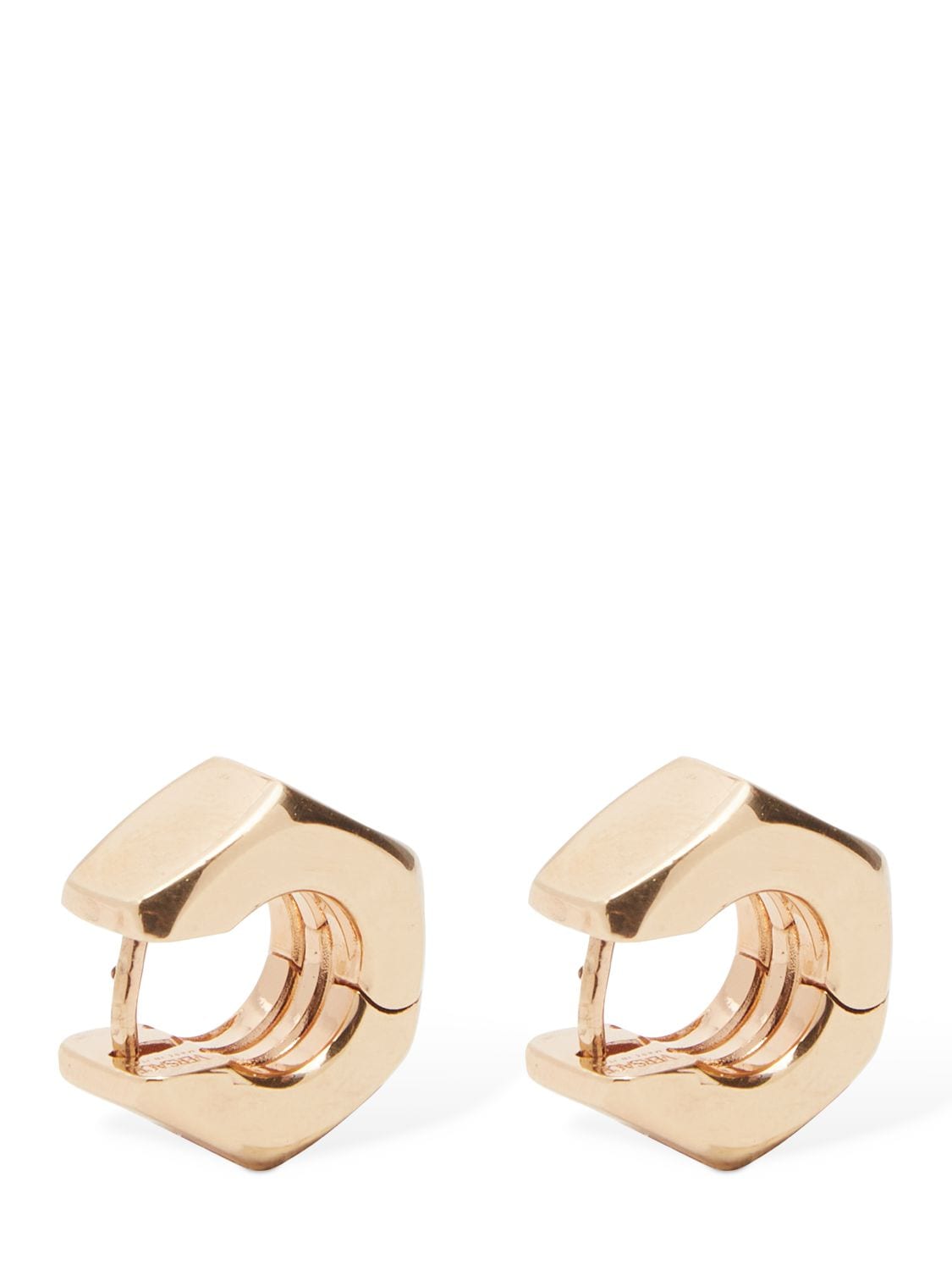 Shop Versace Greek Motif Bulk Hoop Earrings In Gold