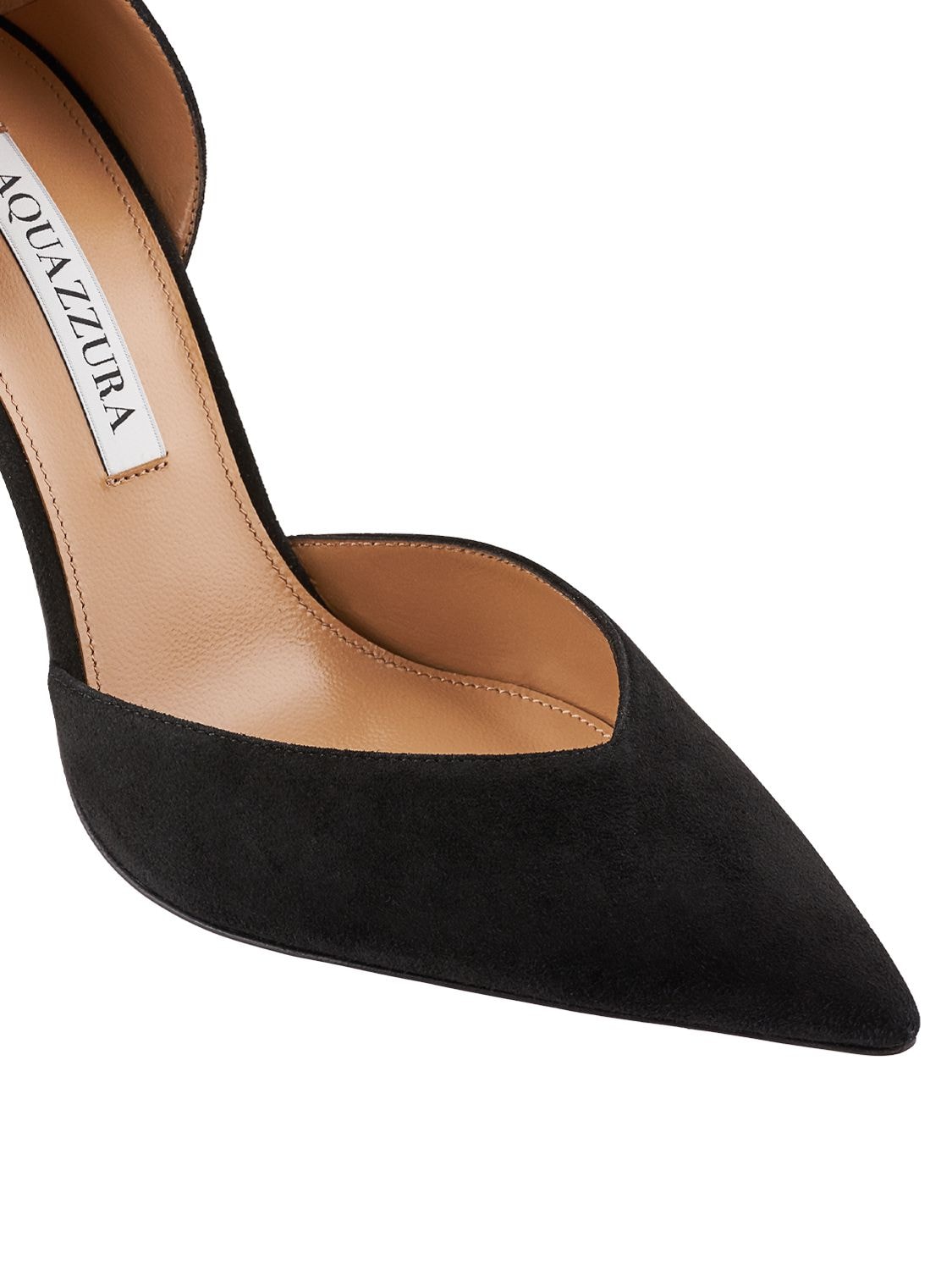 Shop Aquazzura 105mm Uptown Suede Pumps In Black