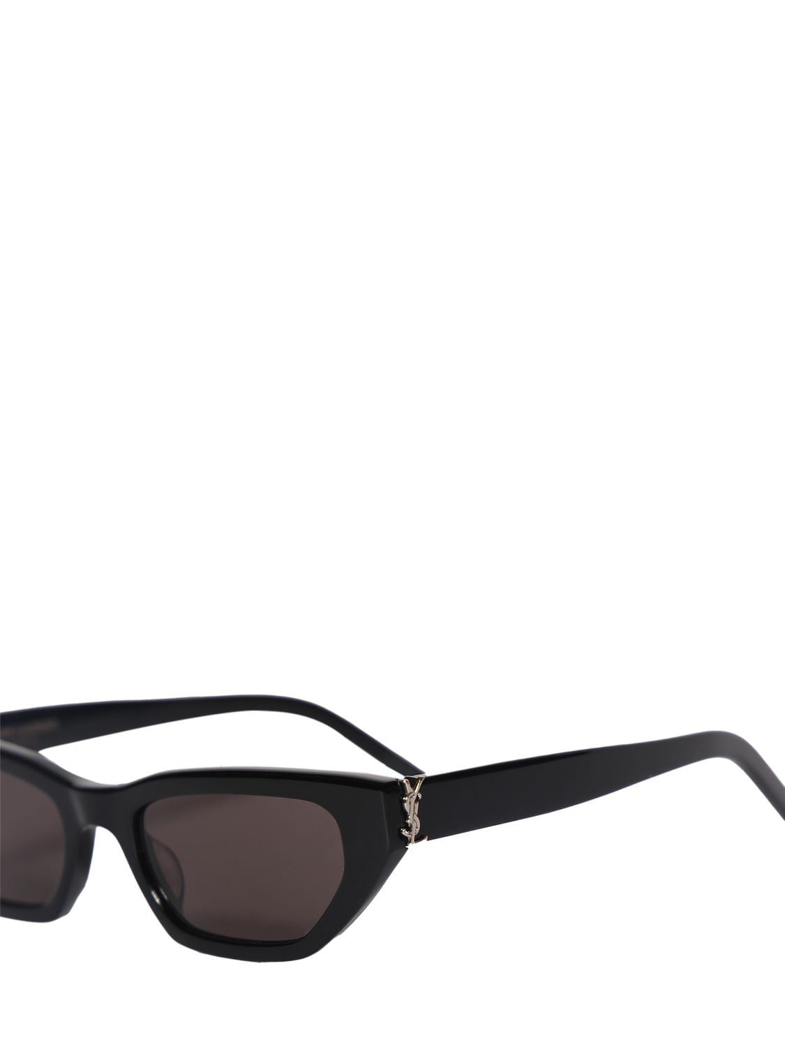 Shop Saint Laurent Sl M126 Recycled Acetate Sunglasses In Black,silver