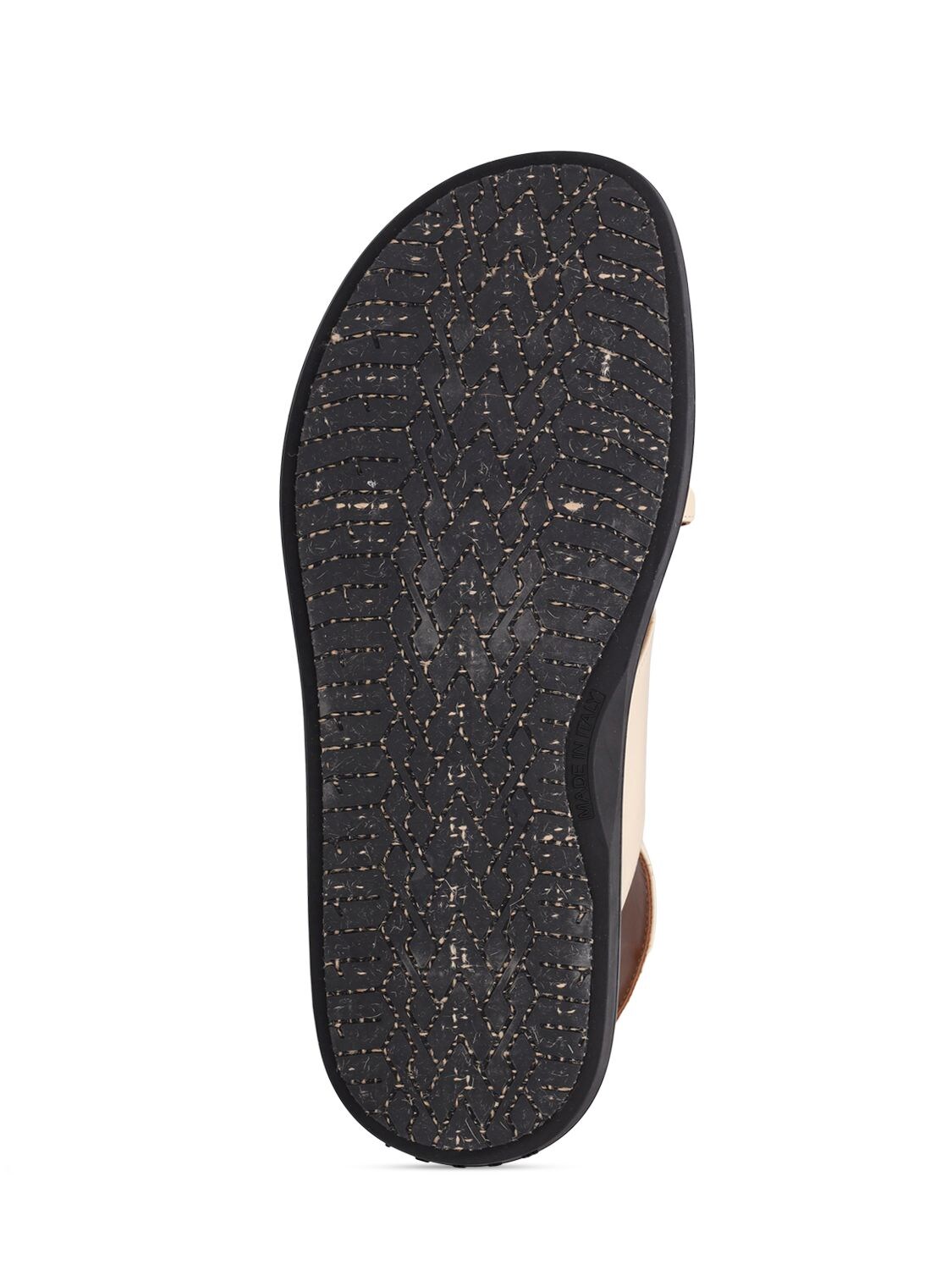 Shop Marni 20mm Fussbett Leather Sandals In White,black