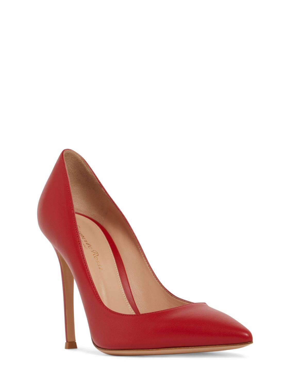 Shop Gianvito Rossi 105mm Gianvito Leather Pumps In Red