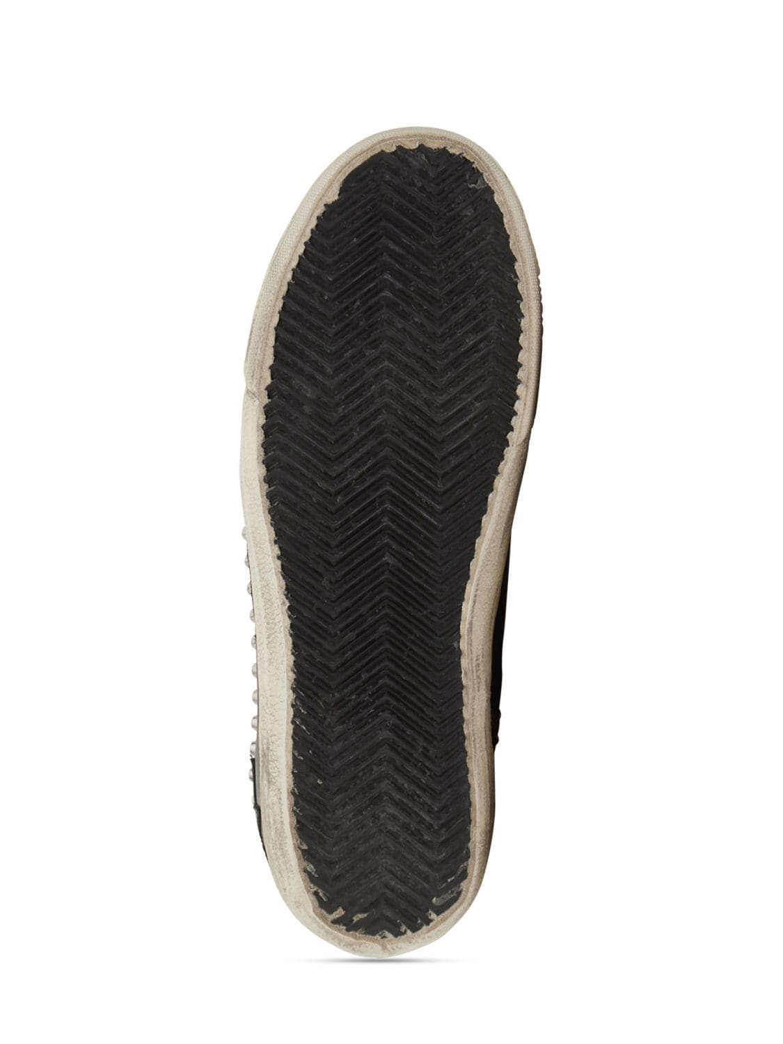 Shop Golden Goose 20mm Slide Leather Sneakers In Black