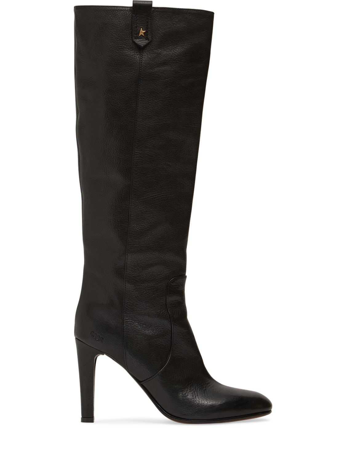 Golden Goose 100mm Helen Leather Tall Boots In Black