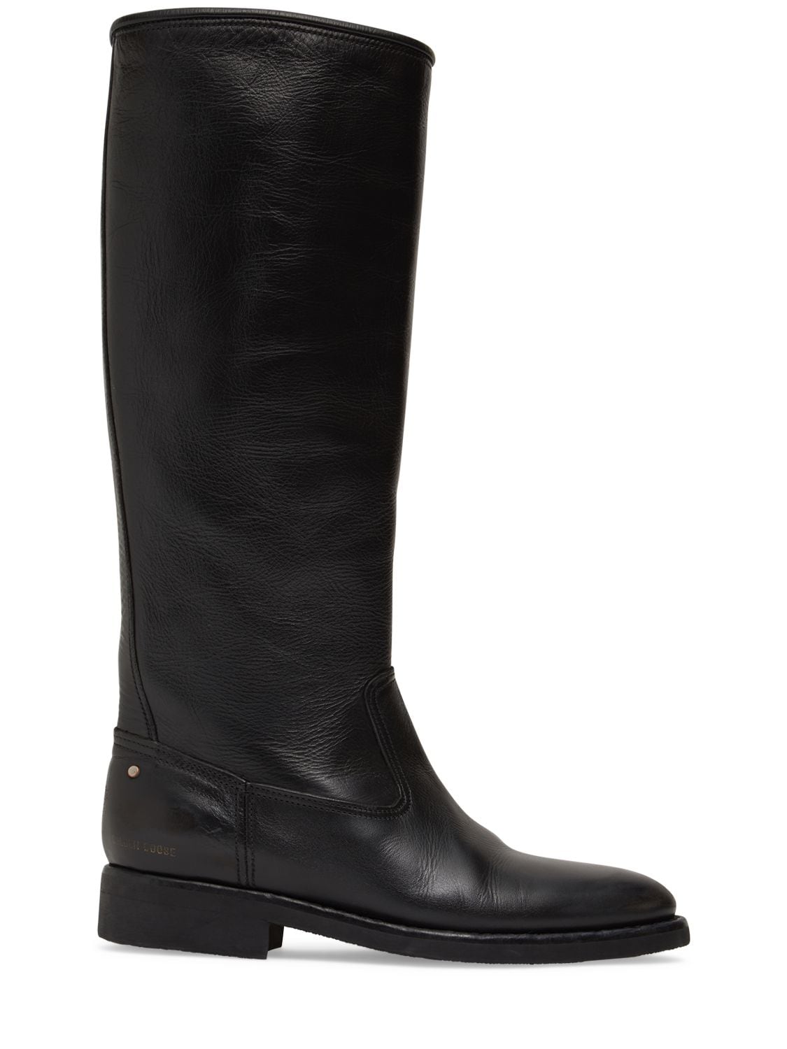 Image of 25mm Hi Biker Leather Tall Boots