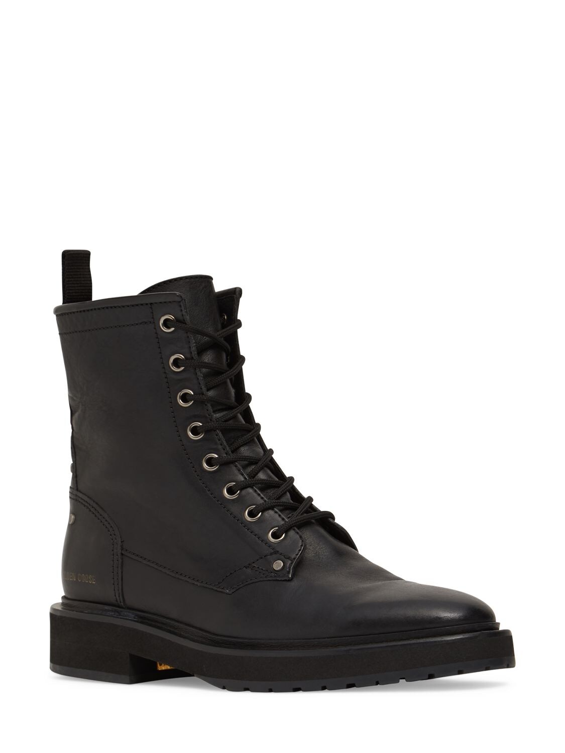 Shop Golden Goose 20mm Combat Leather Boots In Black