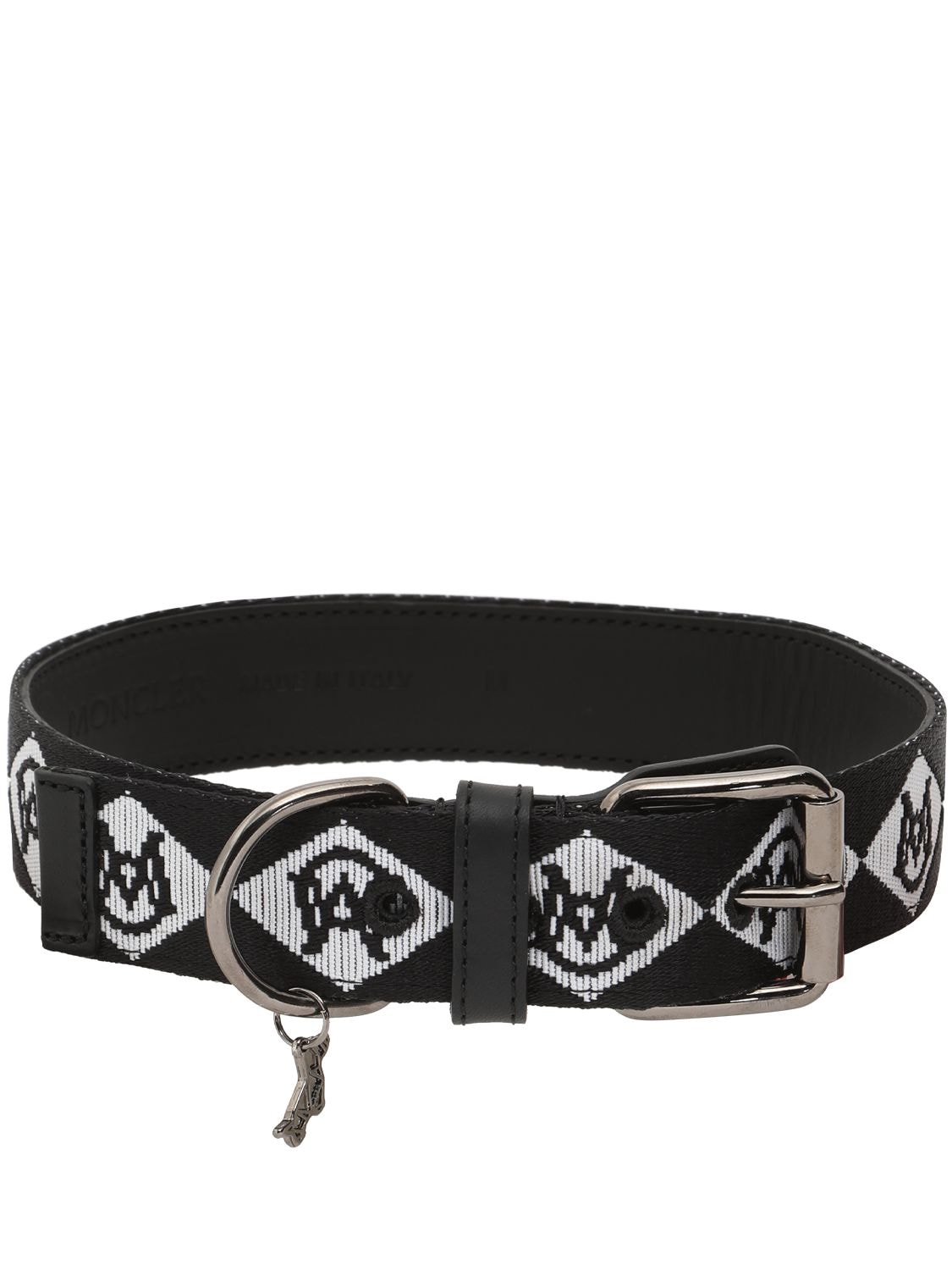 Moncler Genius Moncler X Poldo Monogram Dog Collar In Black,white
