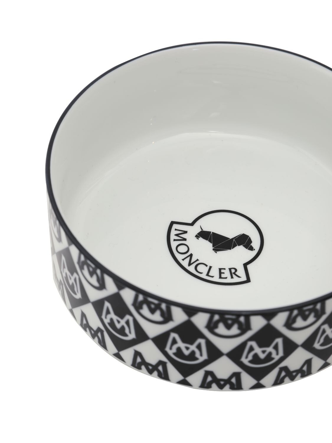 Shop Moncler Genius Moncler X Poldo Monogram Dog Bowl In Black,white