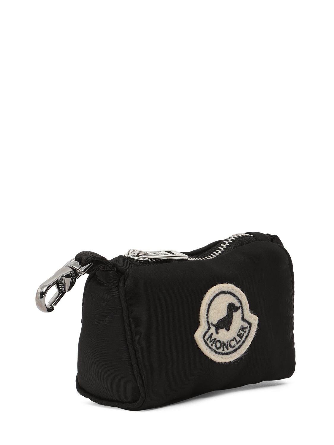 Shop Moncler Genius Moncler X Poldo Satin Dog Bag Holder In Black