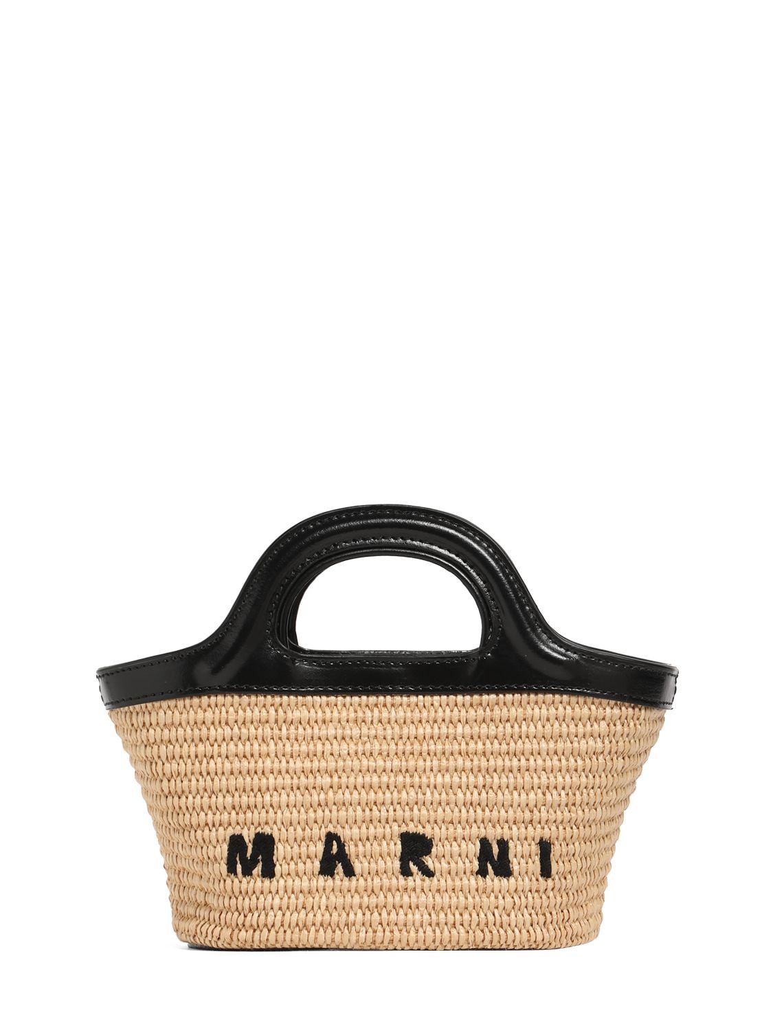 Marni Junior Kids' Tropicalia Top Handle Bag W/ Logo In Beige,black