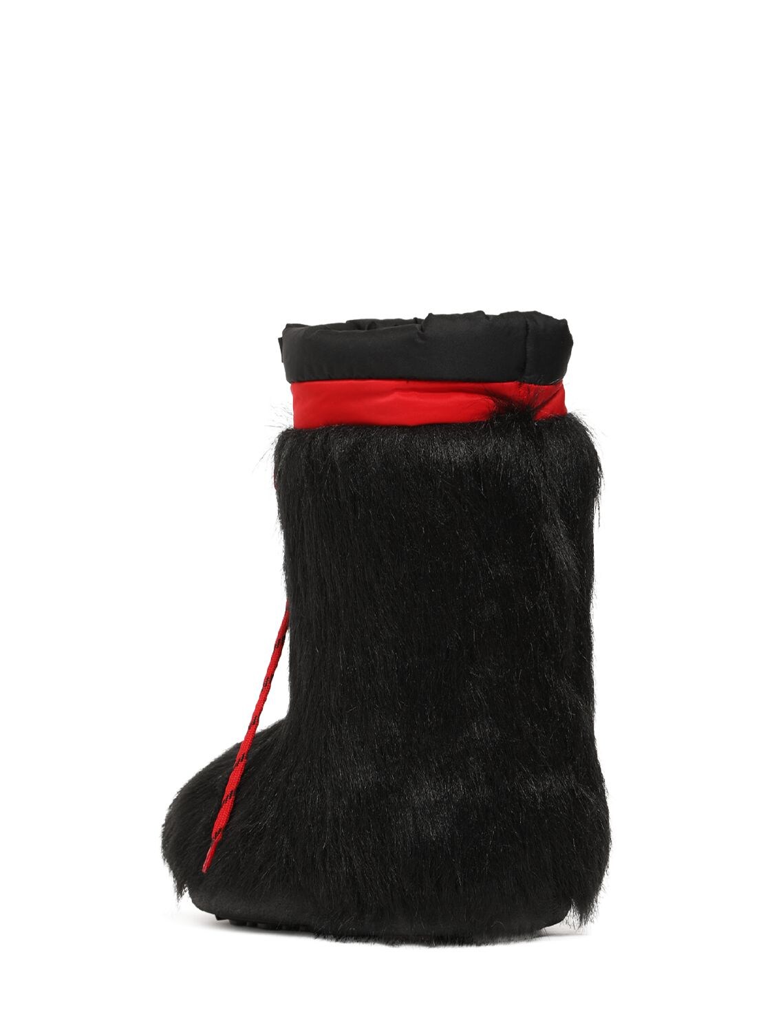 Shop Dsquared2 Faux Fur Snow Boots In Black