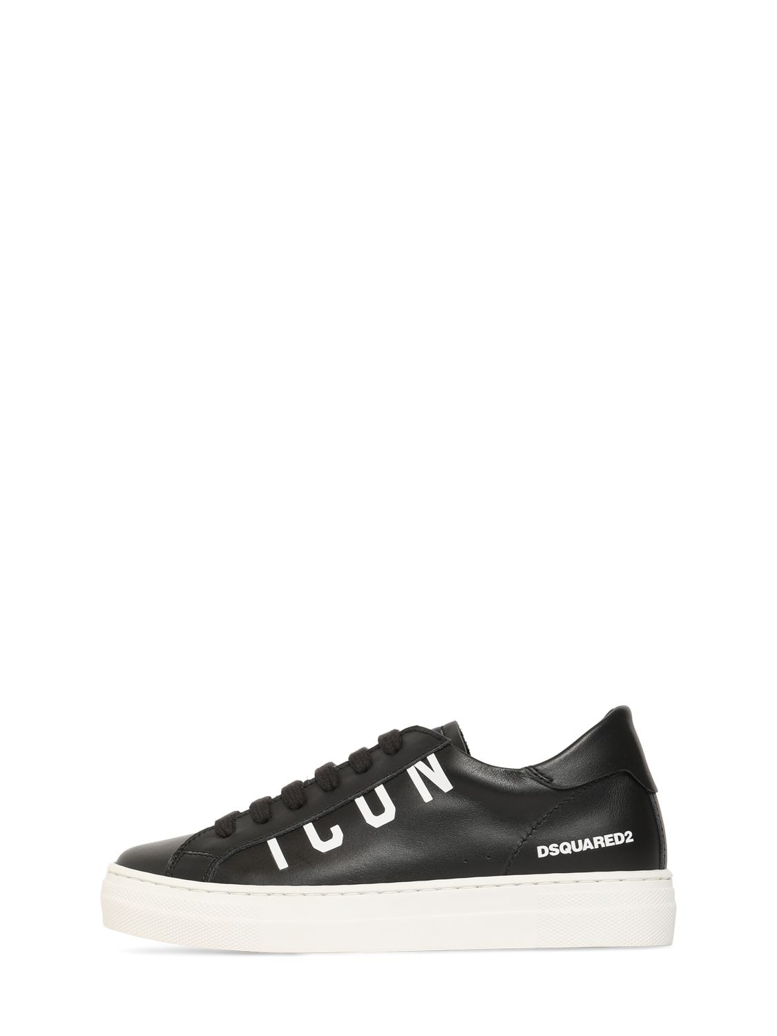 Image of Leather Lace-up Sneakers