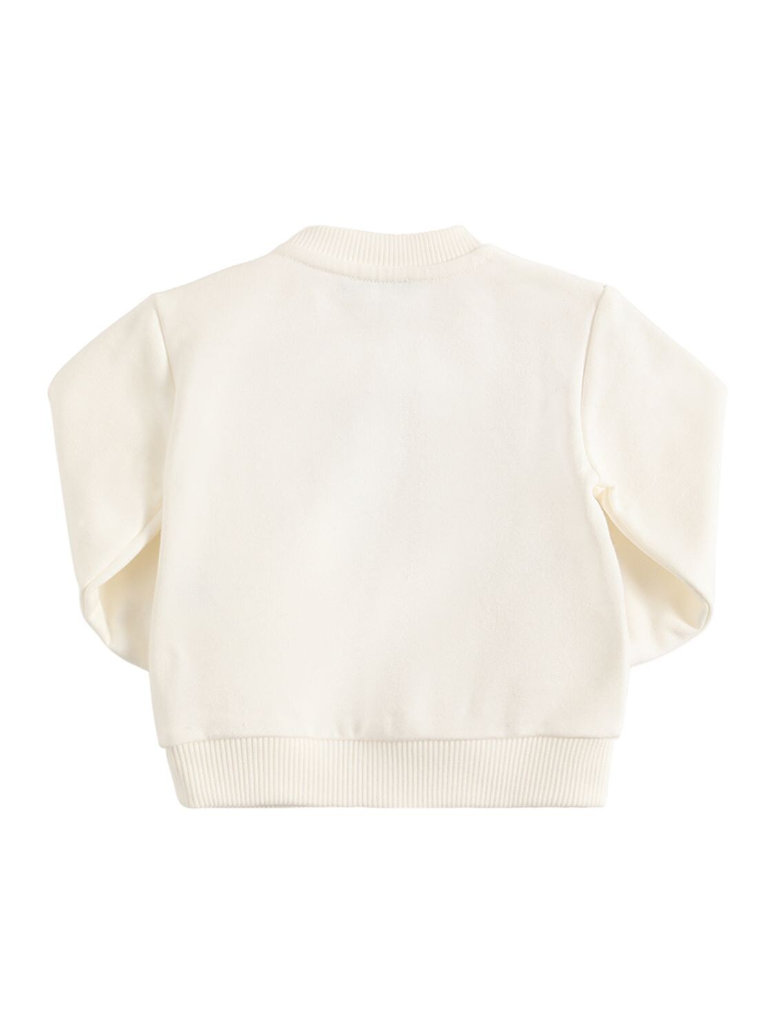 Shop Versace Logo Cotton Sweatshirt & Sweatpants In White,light Blue