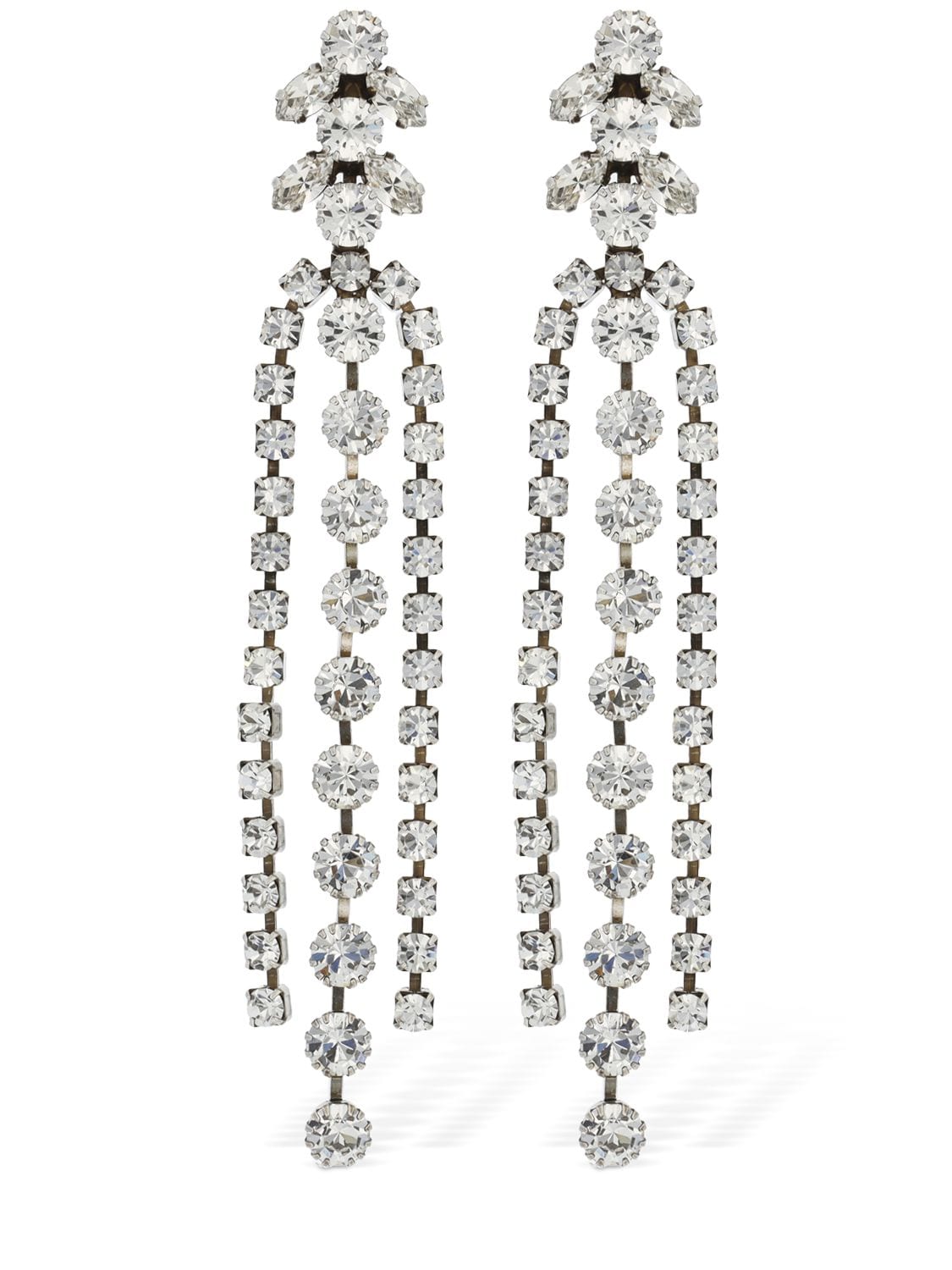 Isabel Marant Spotlight Crystal Pendant Earrings In Silver