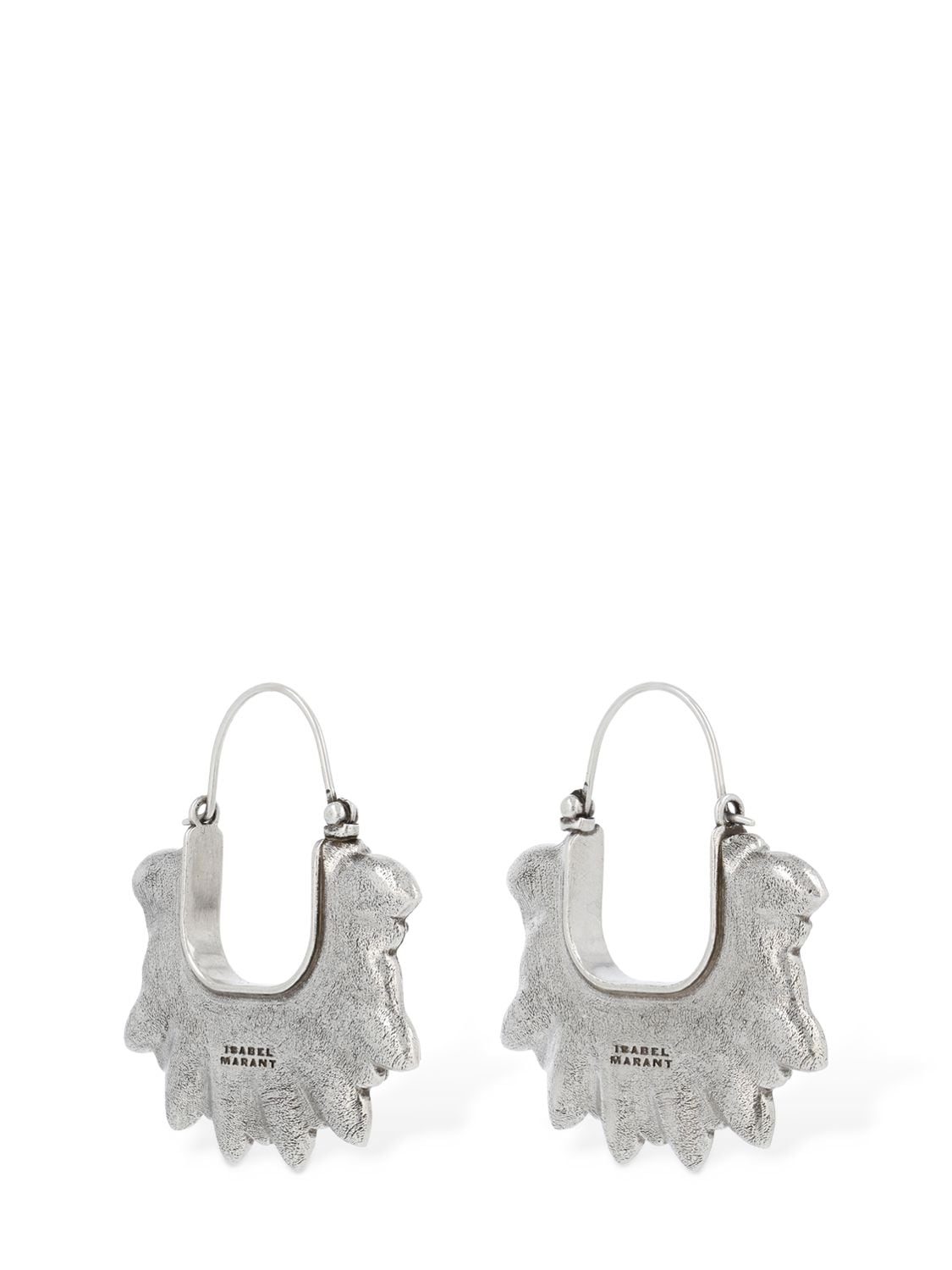 Shop Isabel Marant Celenia Crystal Hoop Earrings In Silver