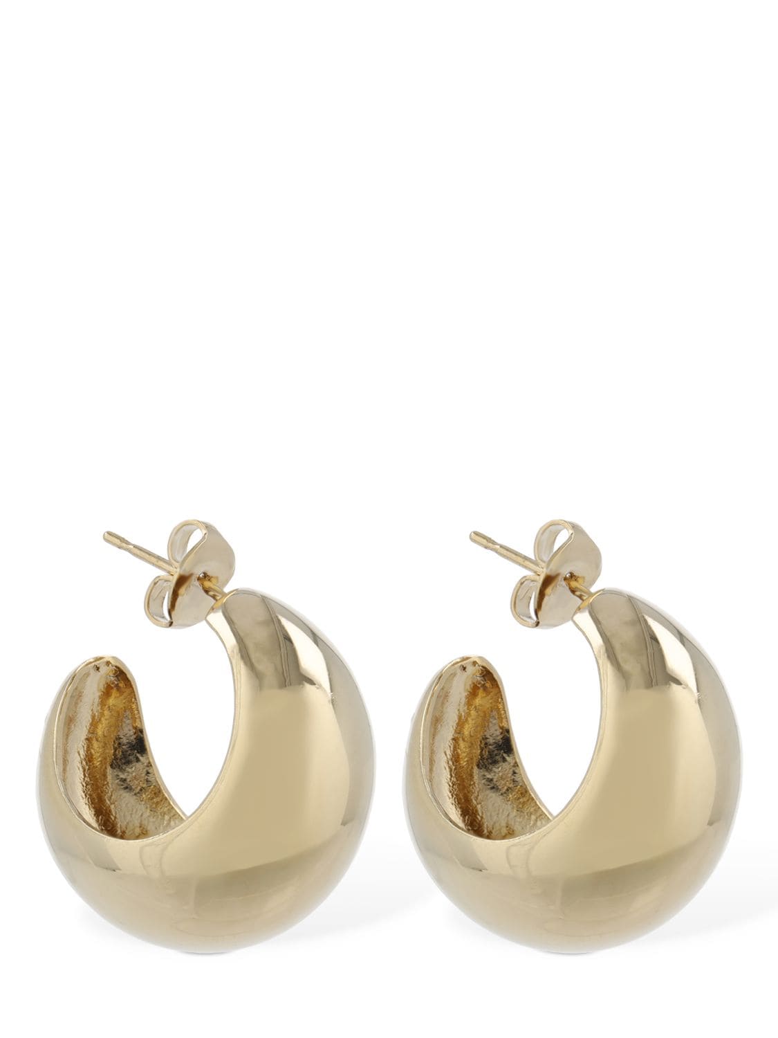 Isabel Marant Shiny Crescent Hoop Earrings In Gold