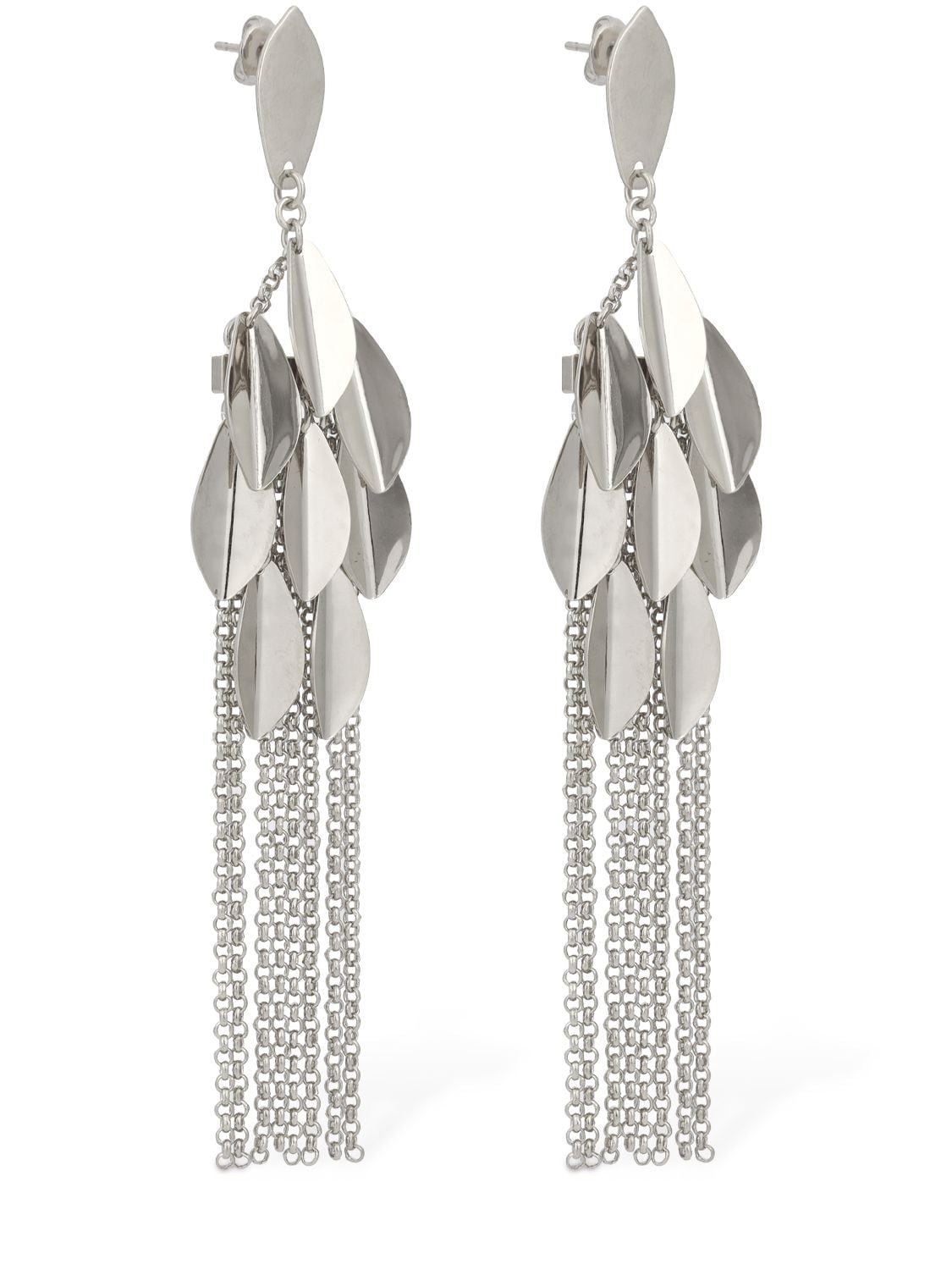 Shop Isabel Marant Shiny Lea Pendant Earrings In Silver
