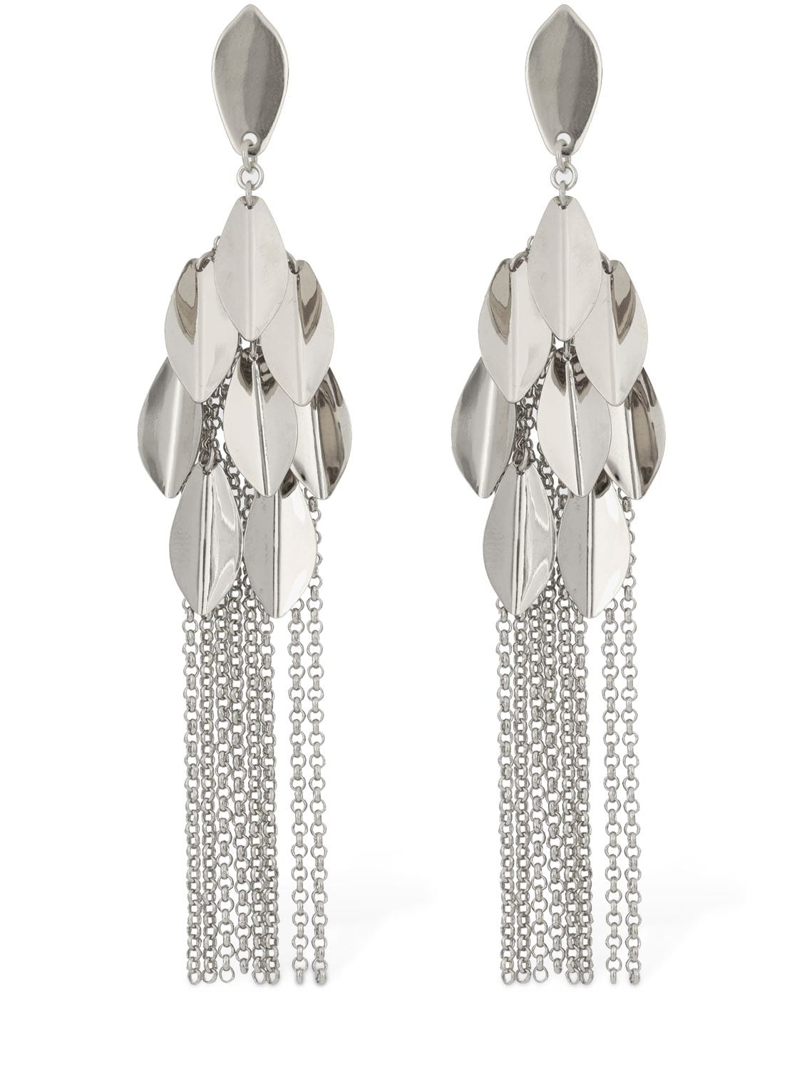 Isabel Marant Shiny Lea Pendant Earrings In Silver