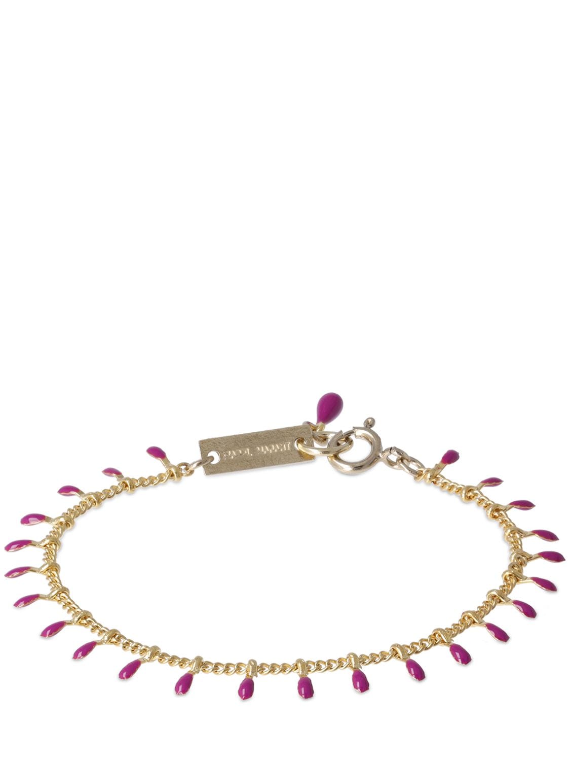Isabel Marant Casablanca Resin Bead Bracelet In Fuchsia,gold