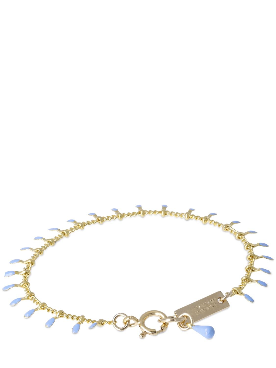 Shop Isabel Marant Casablanca Resin Bead Bracelet In Blue,gold