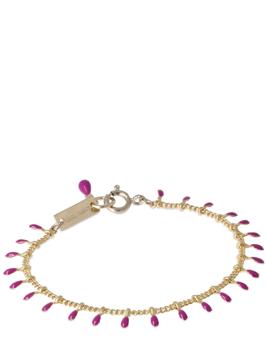 Shop Isabel Marant Casablanca Resin Bead Bracelet In Fuchsia,gold