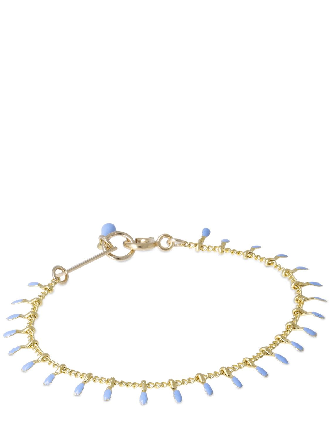 Shop Isabel Marant Casablanca Resin Bead Bracelet In Blue,gold