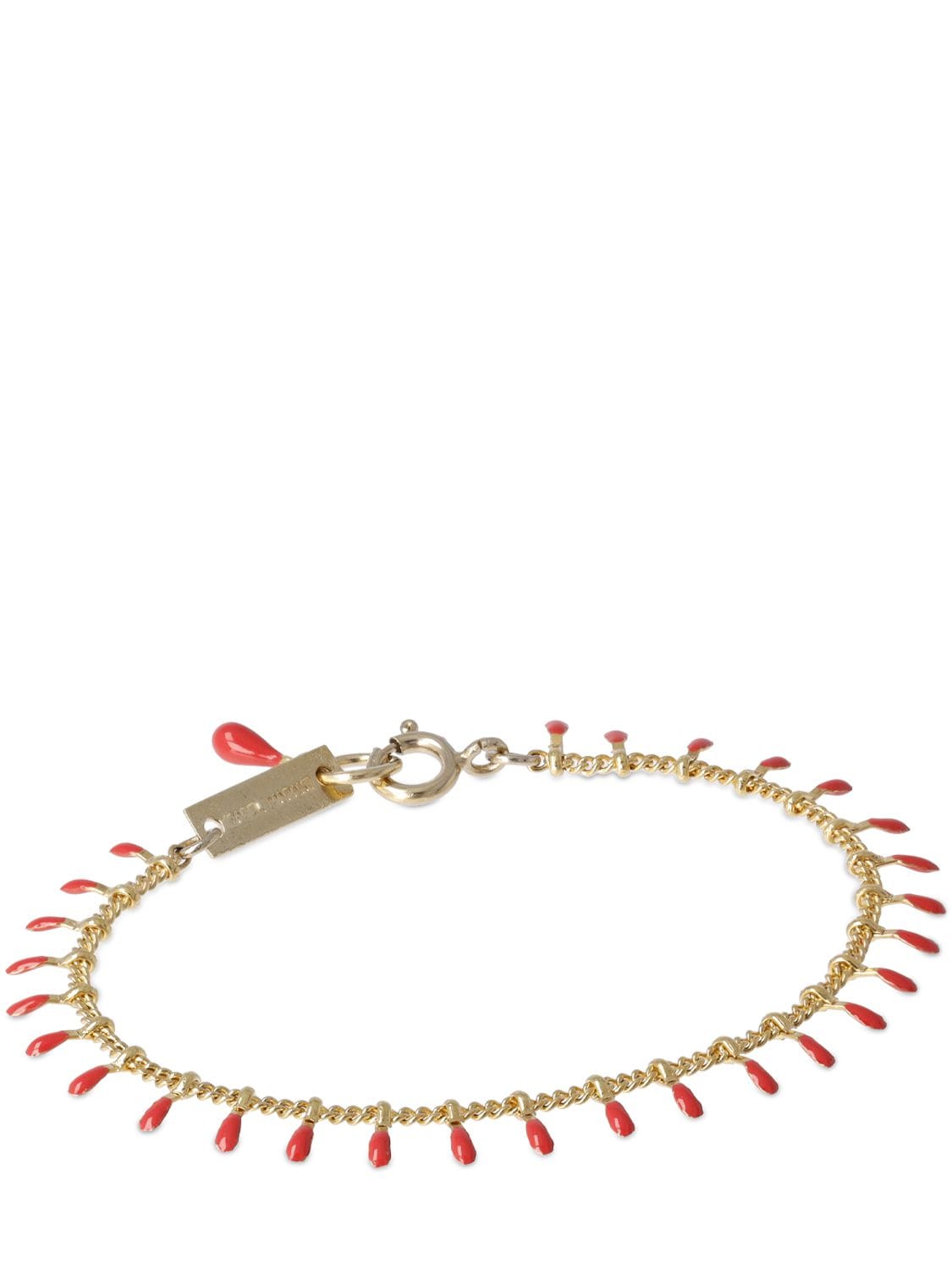 Shop Isabel Marant Casablanca Resin Bead Bracelet In Orange,gold