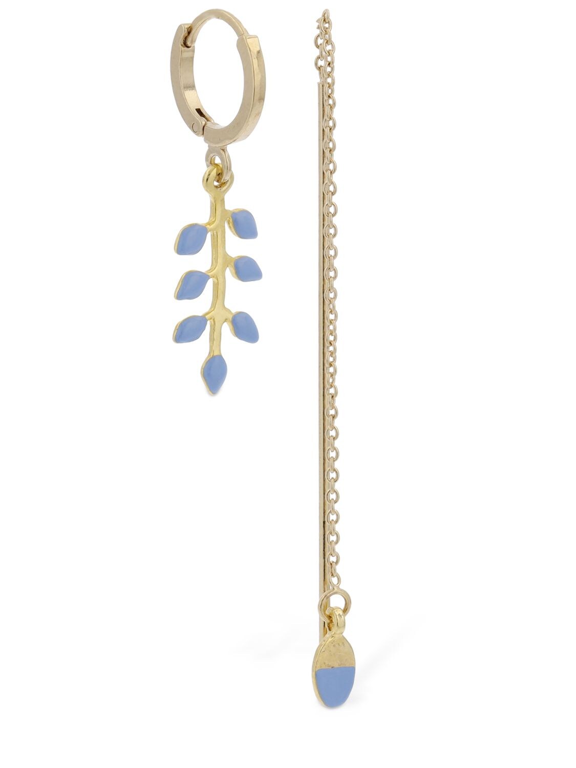 Shop Isabel Marant Casablanca Mismatched Earrings In Blue,gold