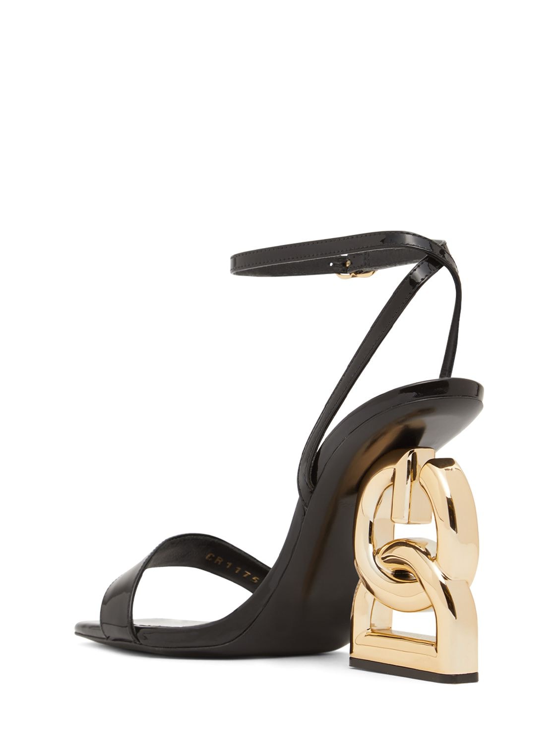 Shop Dolce & Gabbana 105mm Keira Patent Leather Sandals In Black